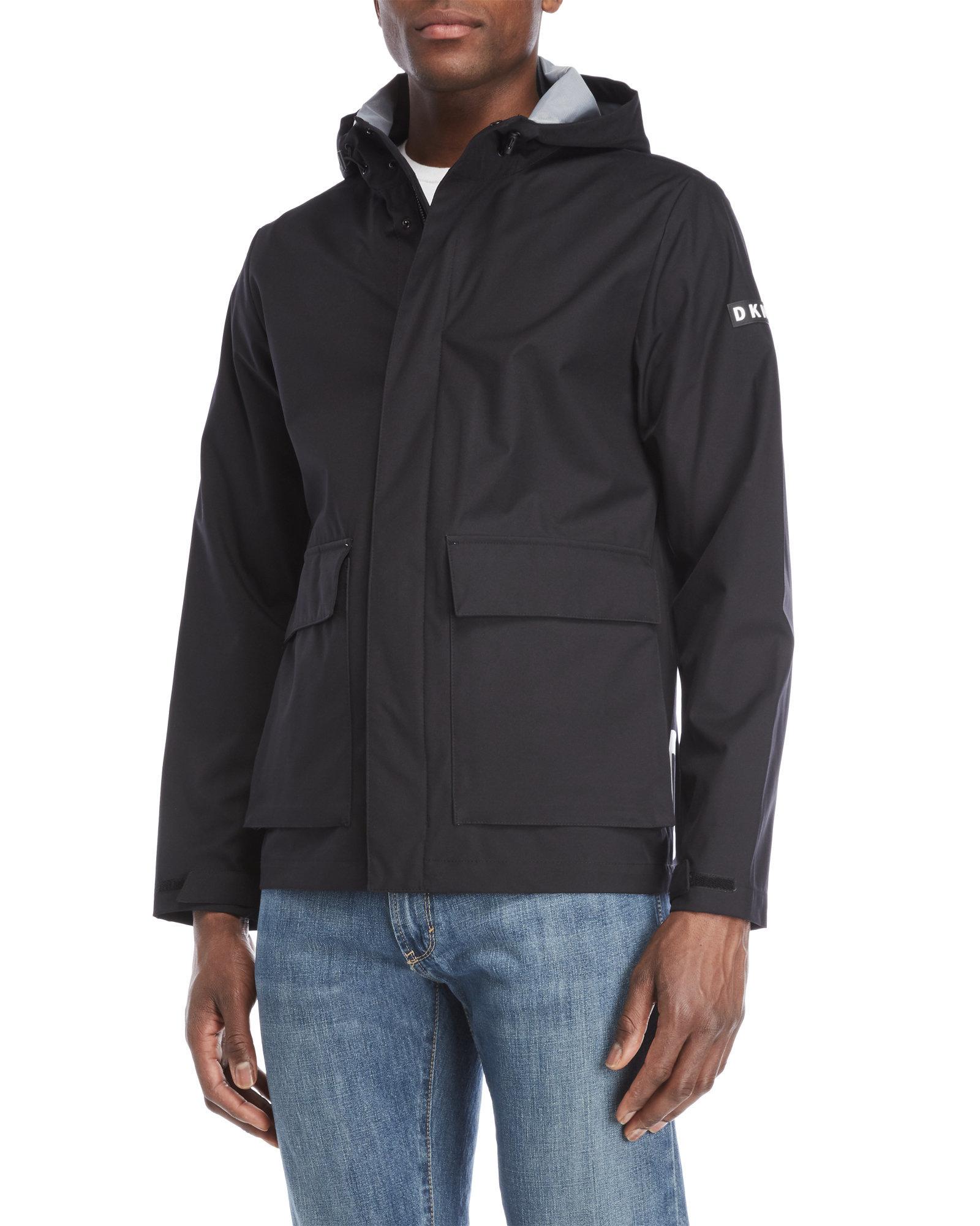 dkny water resistant jacket mens