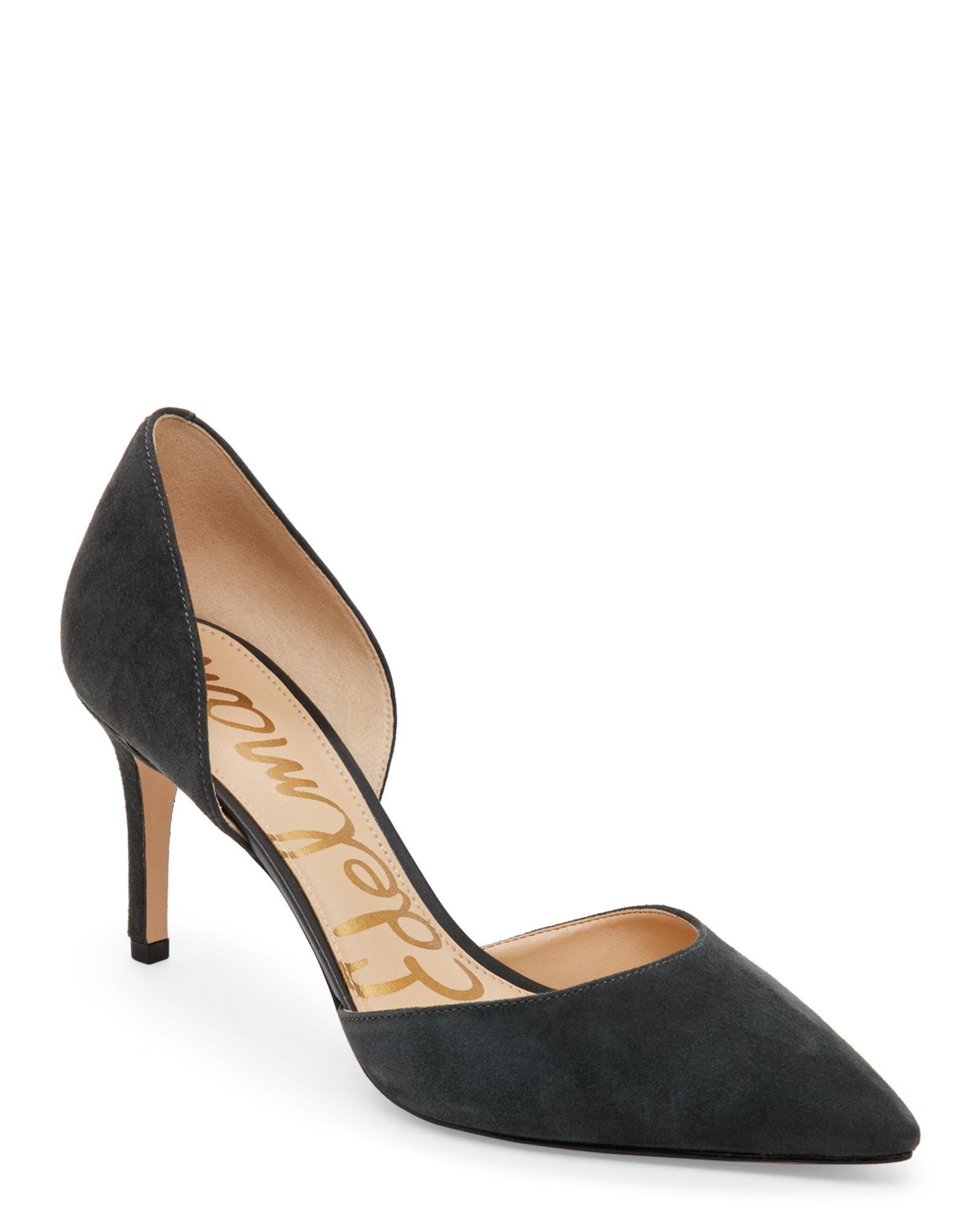 Sam Edelman Suede Phantom Grey Telsa Pointed Toe D'Orsay ...