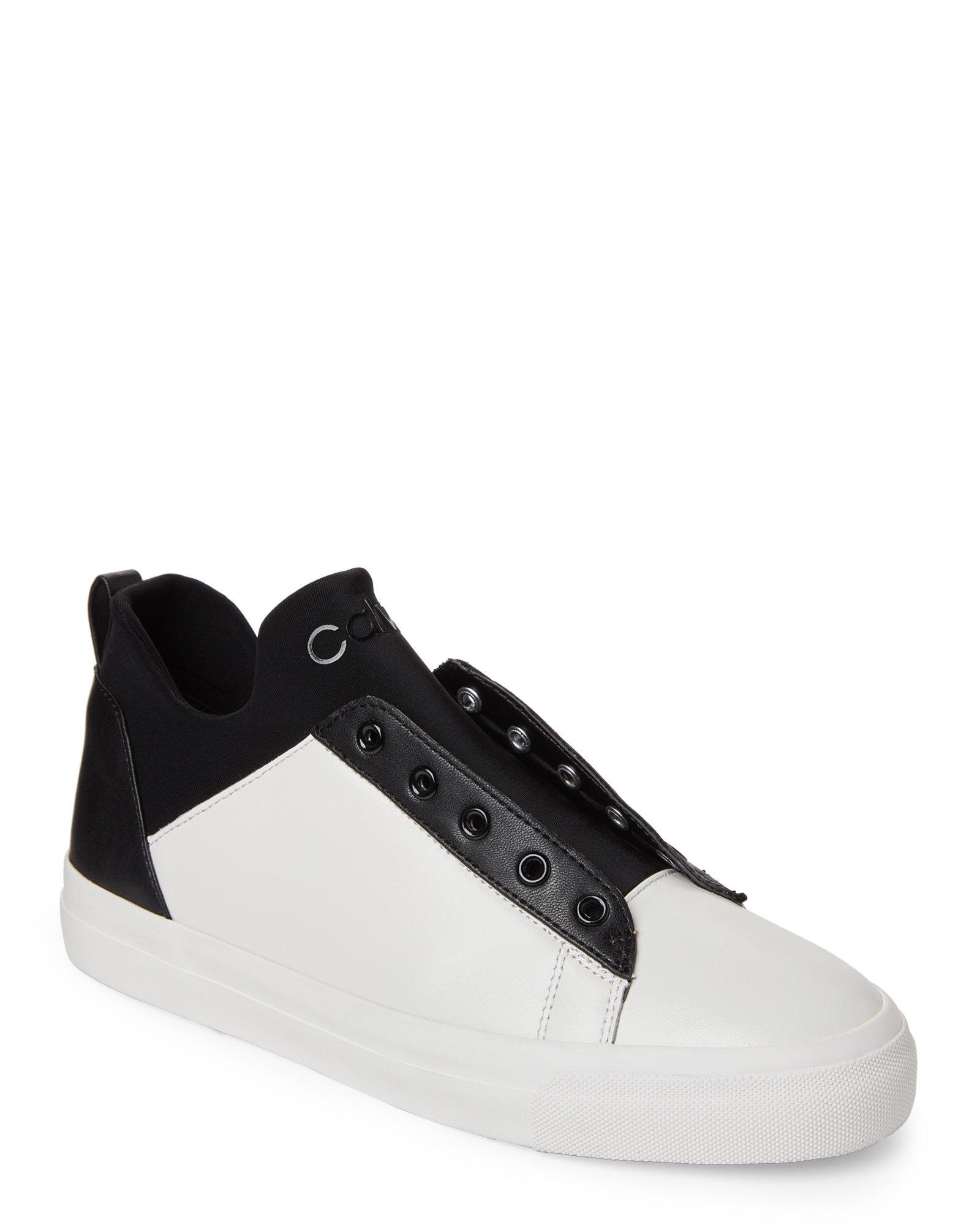 calvin klein black and white sneakers