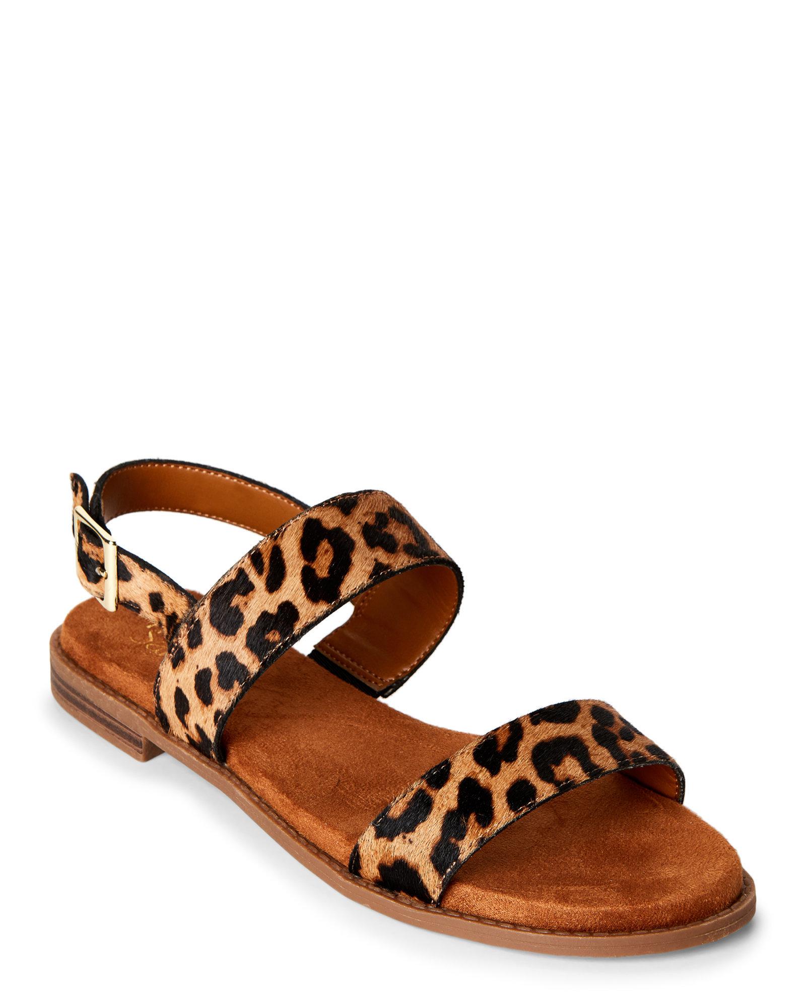 franco sarto leopard slides