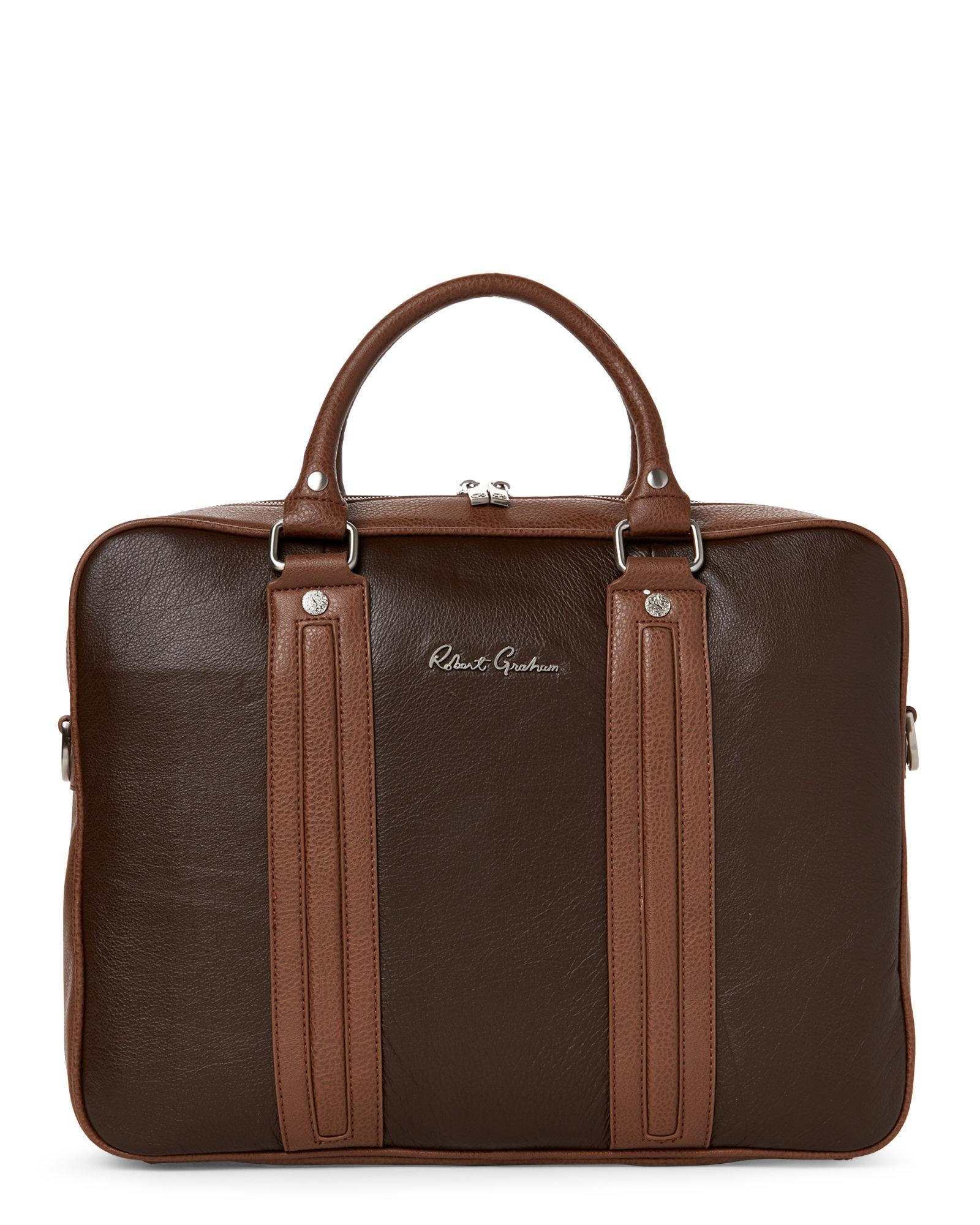 robert graham roman leather briefcase