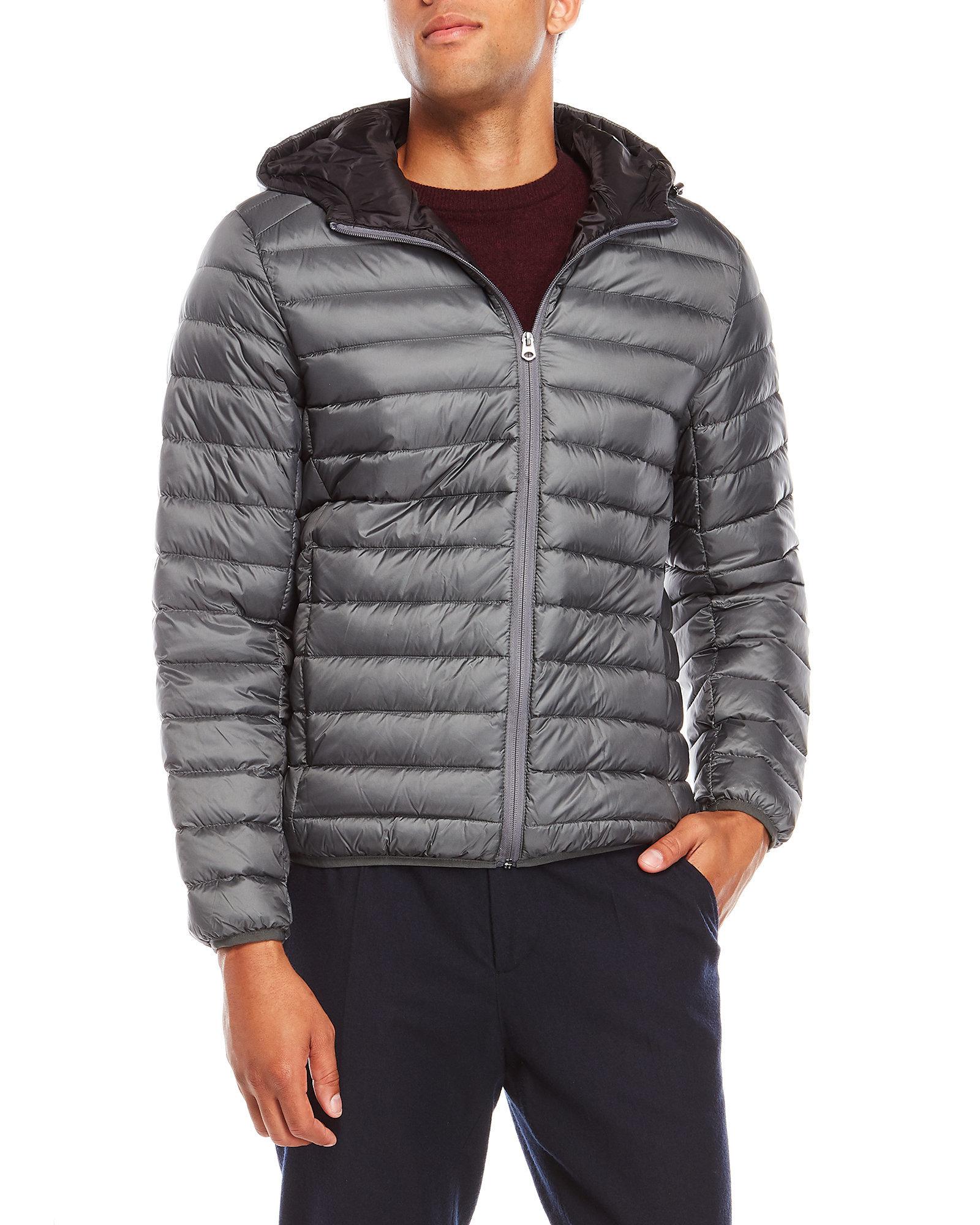 petite long belted puffer jacket