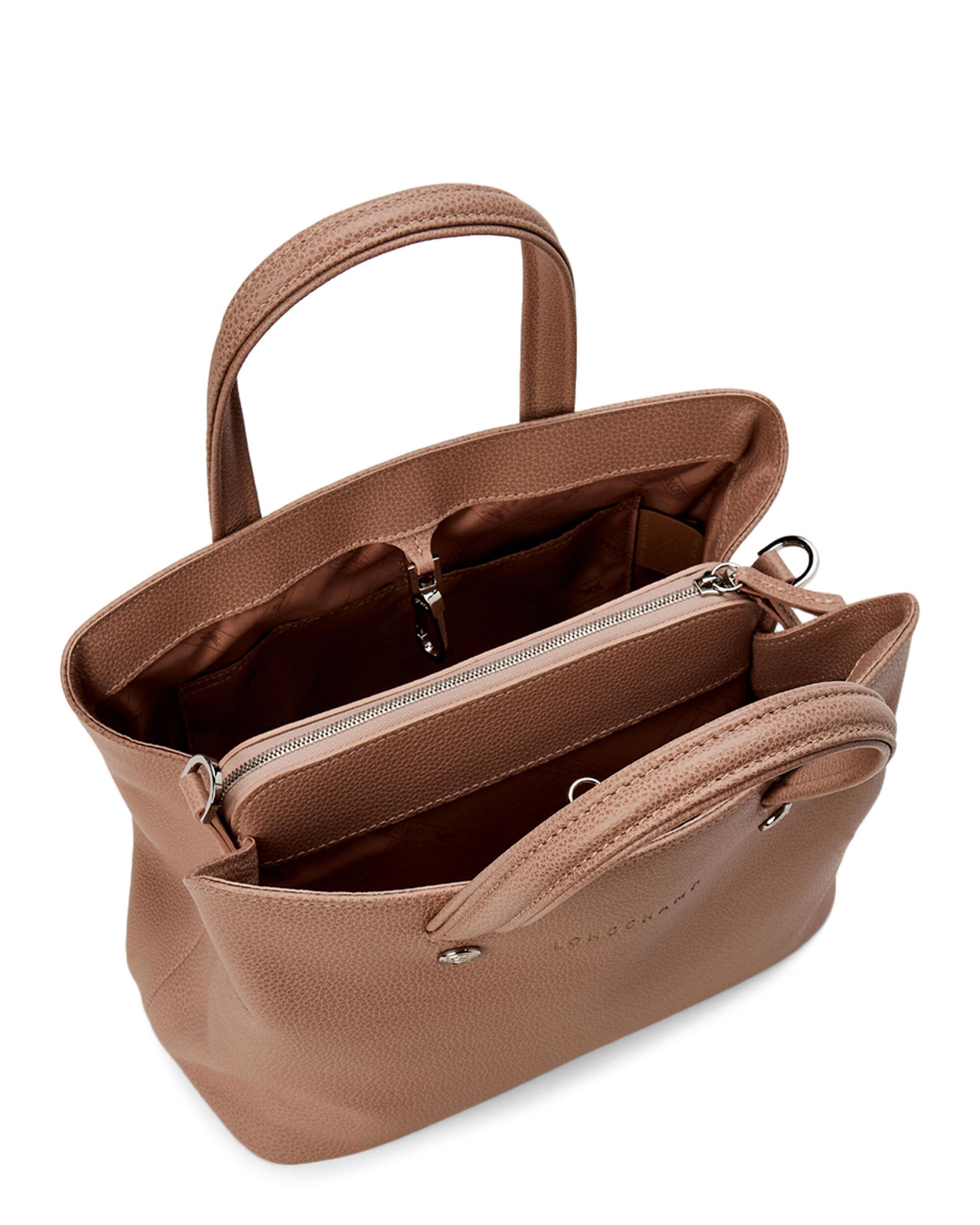 Longchamp Beige Le Foulonné Top Handle Leather Satchel in Natural Lyst