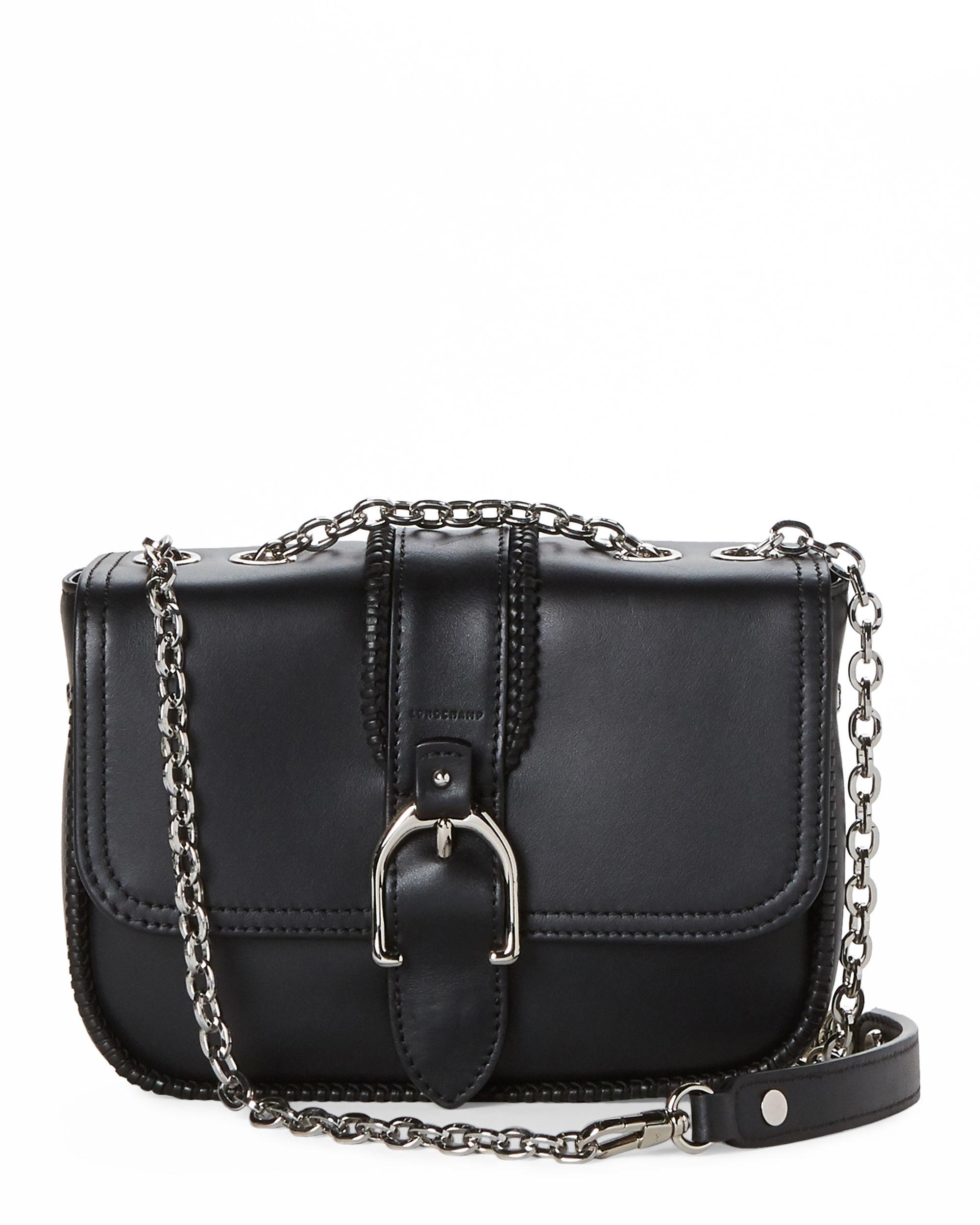 Longchamp Amazone Small Leather Shoulder Bag in Black Lyst