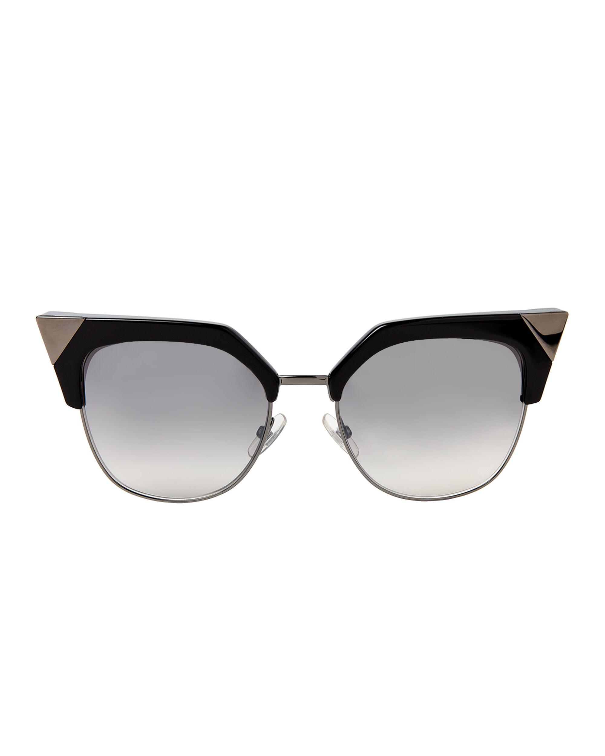 Fendi Ff 0149/s Black & Gunmetaltone Cat Eye Sunglasses Lyst