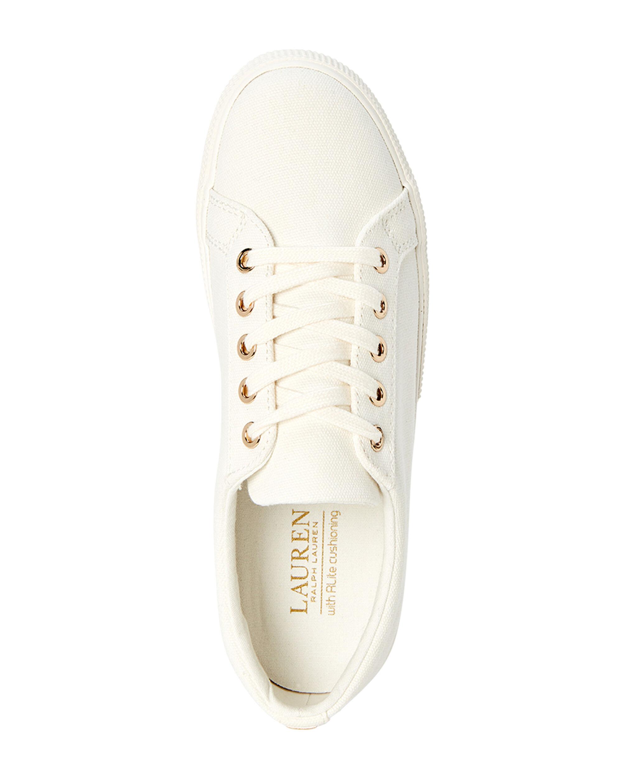 Ralph lauren white sneakers womens sales