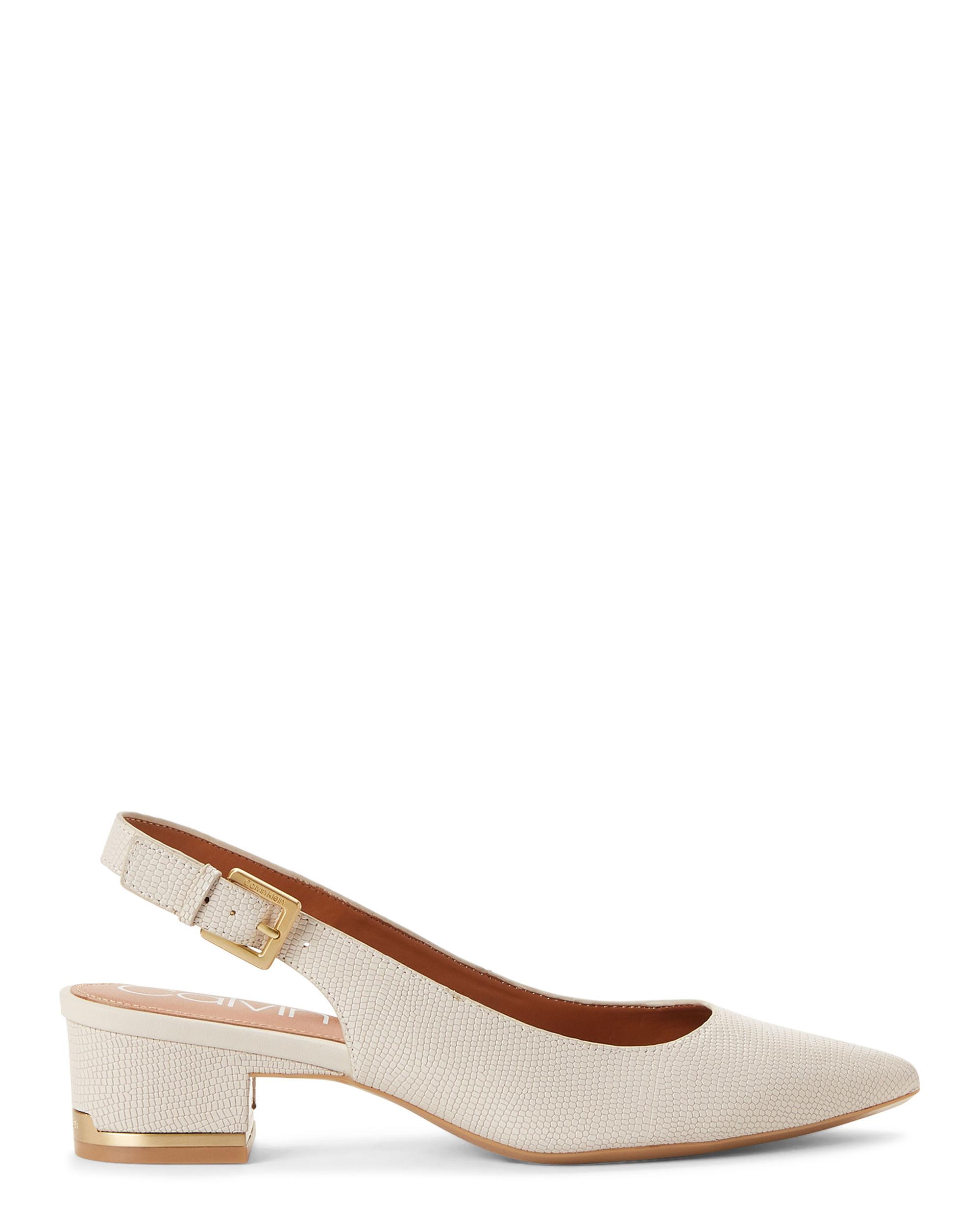 calvin klein glorianne leather slingback pumps