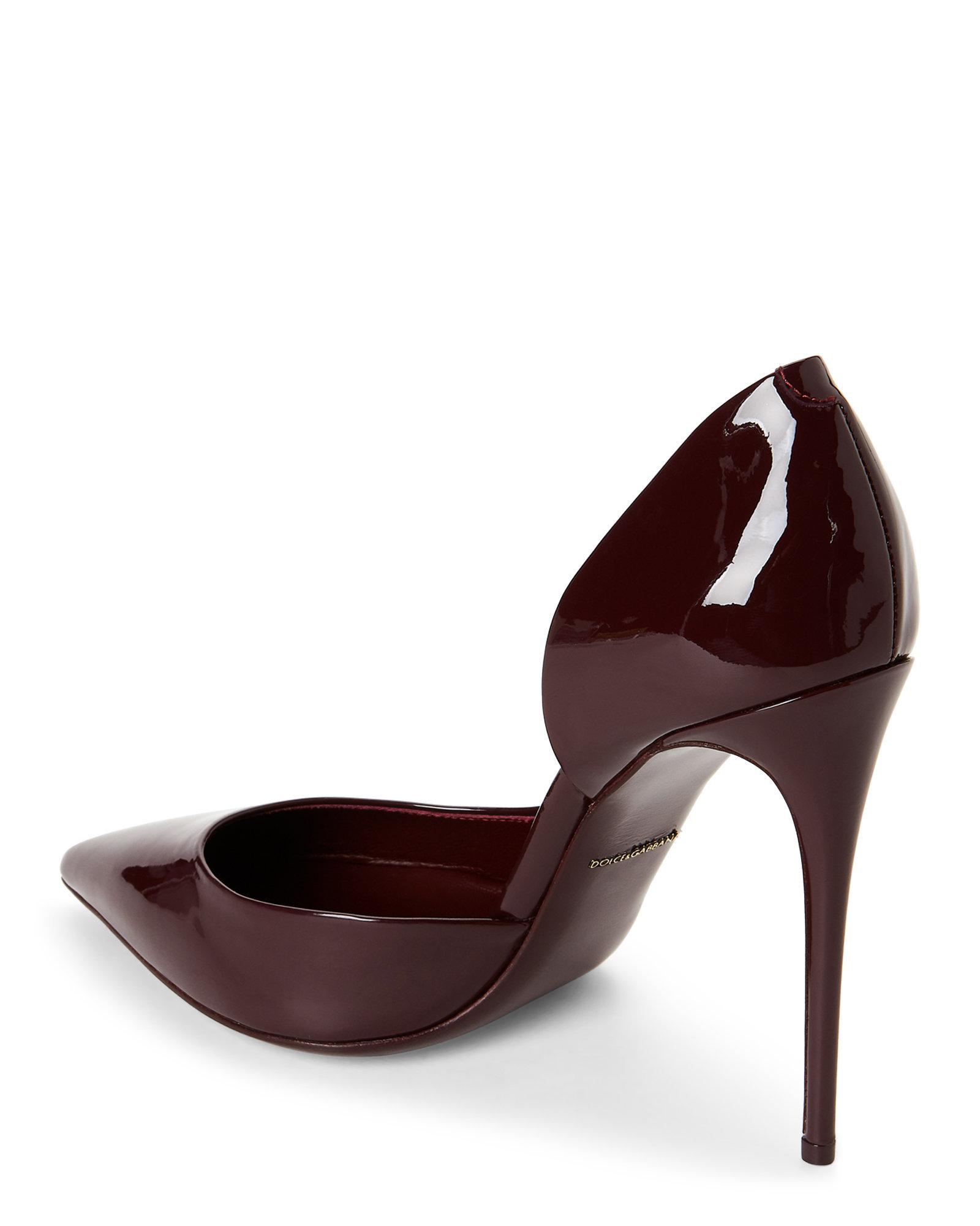 Dolce & Gabbana Leather Burgundy Patent Pointed Toe Pumps Dolce & Gabbana Leather Burgundy Patent Pointed Toe Pumps