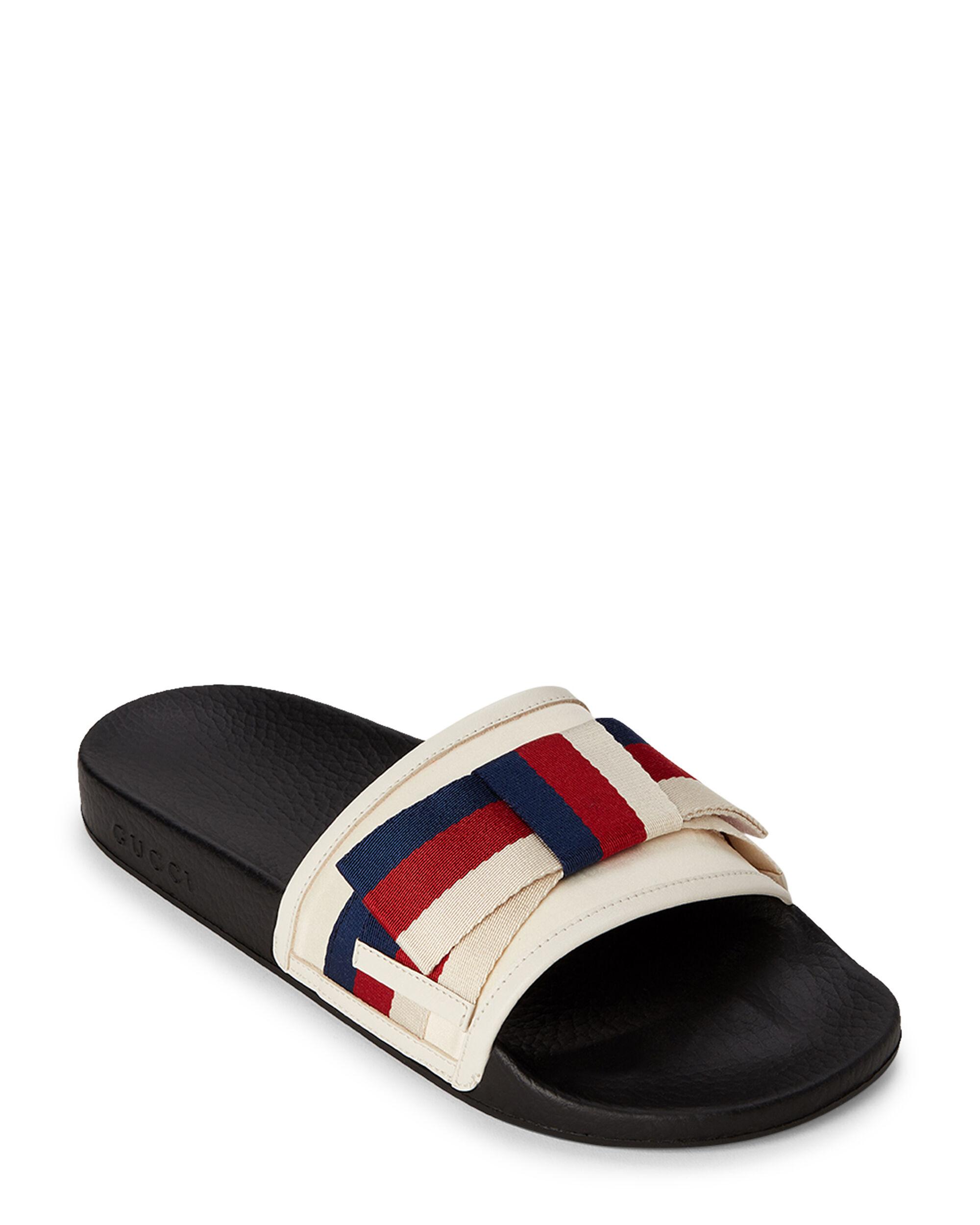 gucci flat pursuit slide with bow