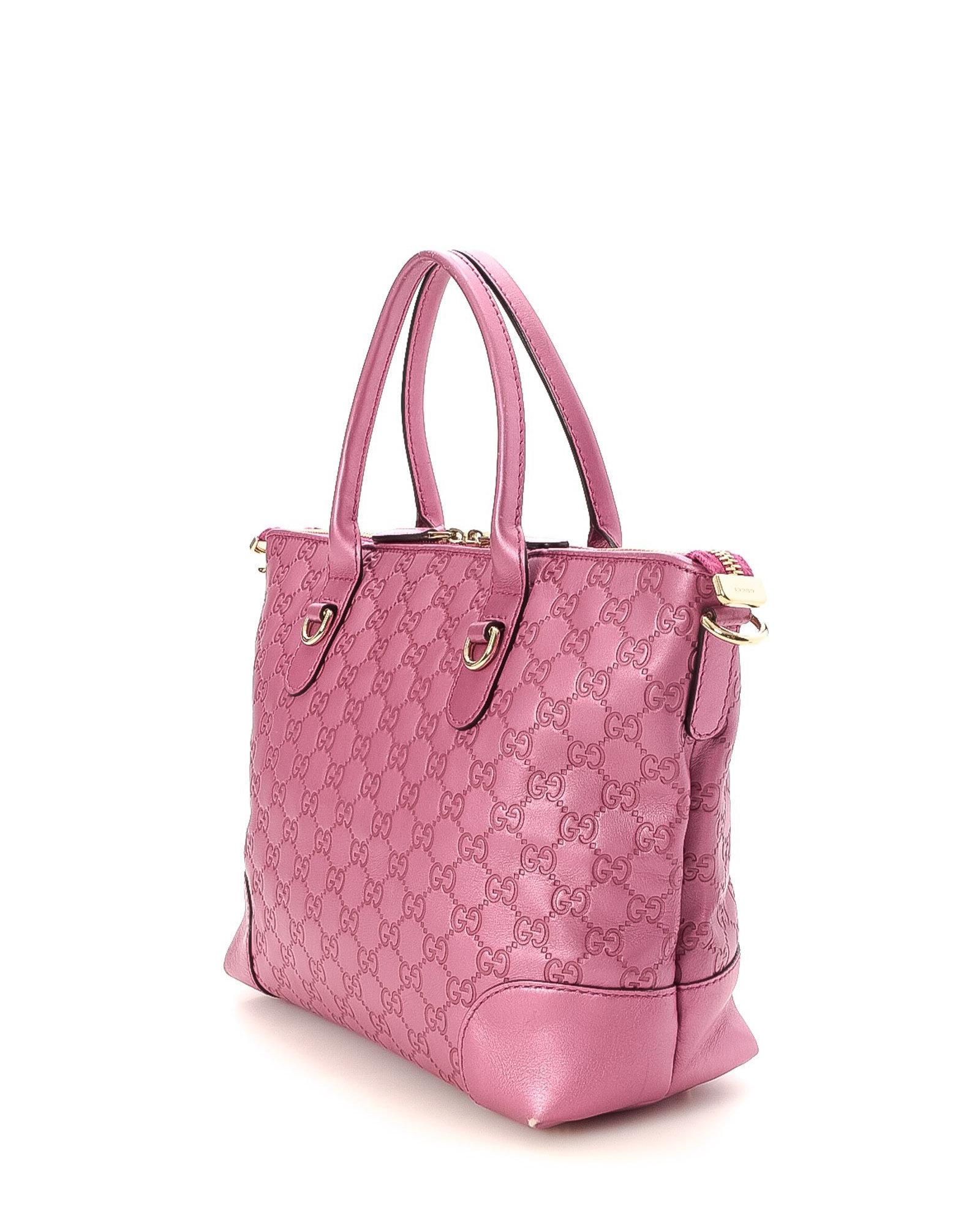 Gucci Leather Two-way Tote Bag - Vintage in Pink - Lyst
