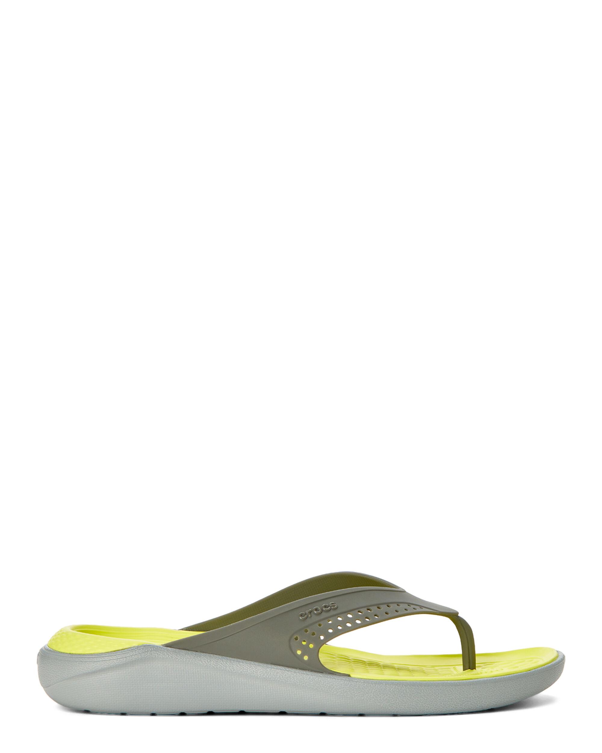 yellow croc flip flops