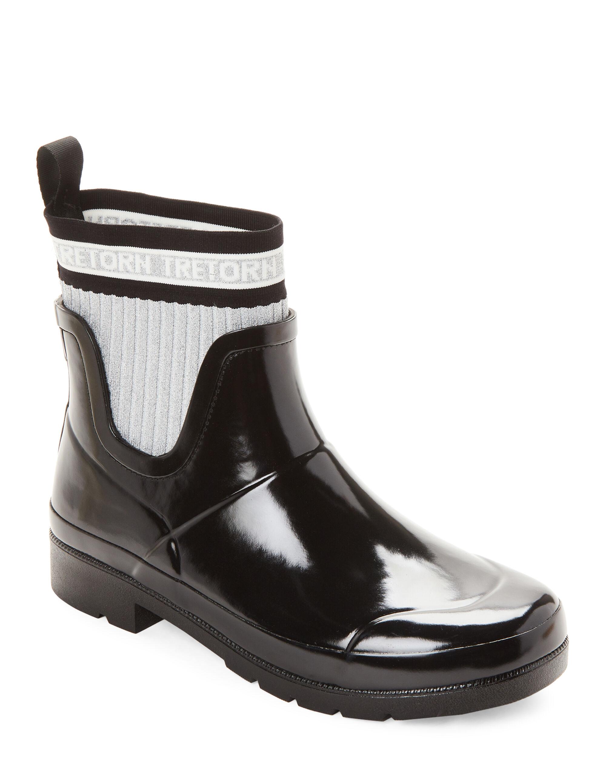 short black rain booties
