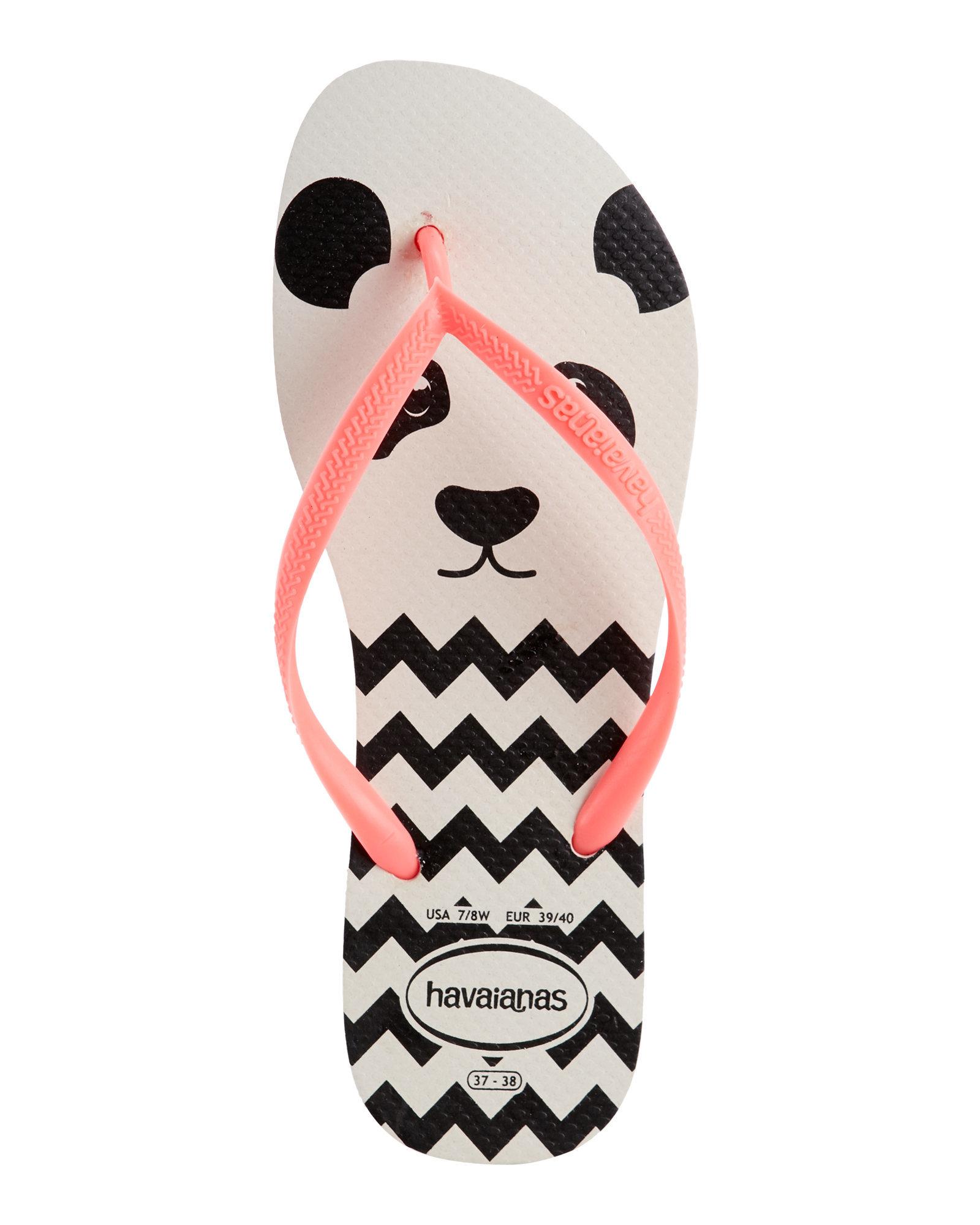 panda flip flops