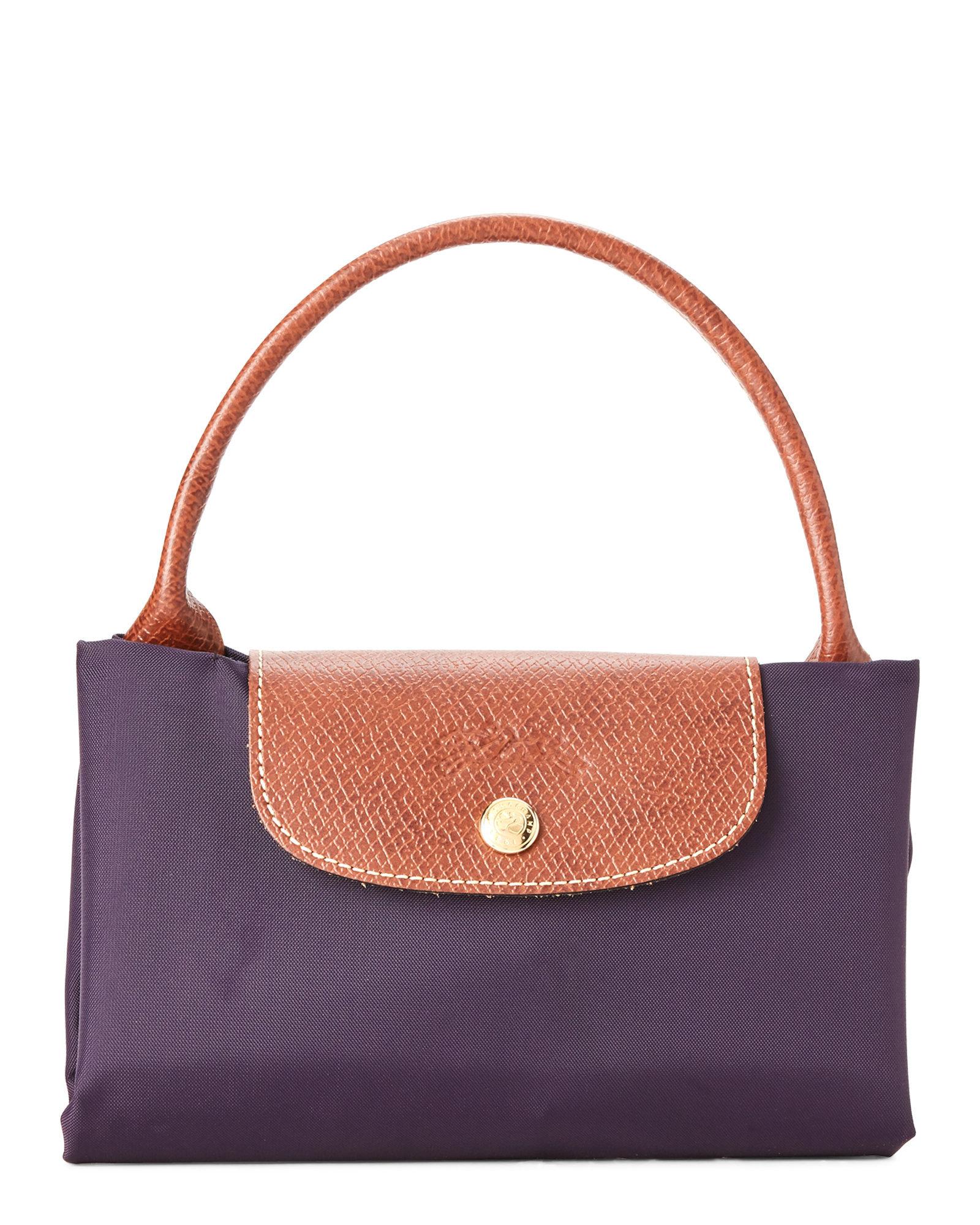 longchamp medium le pliage top handle handbag