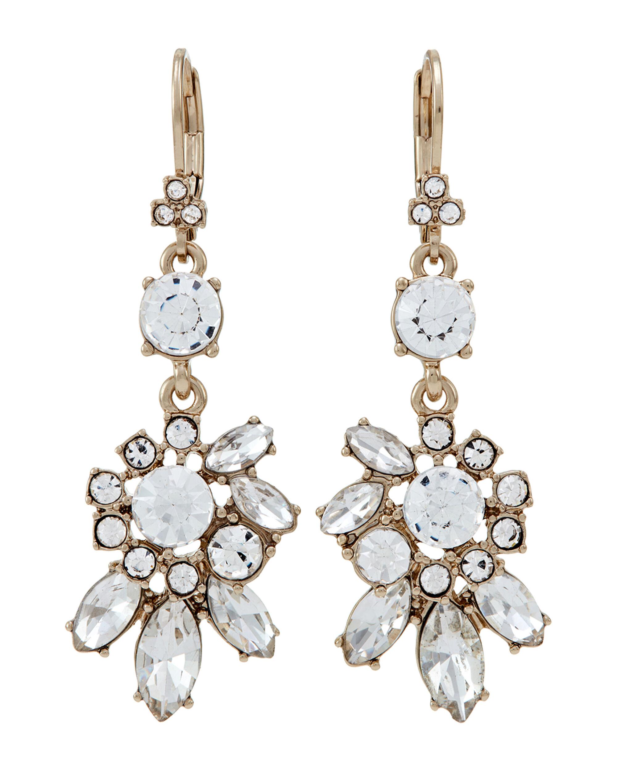 Marchesa Gold-tone Crystal Drop Earrings in Metallic - Save 52% - Lyst