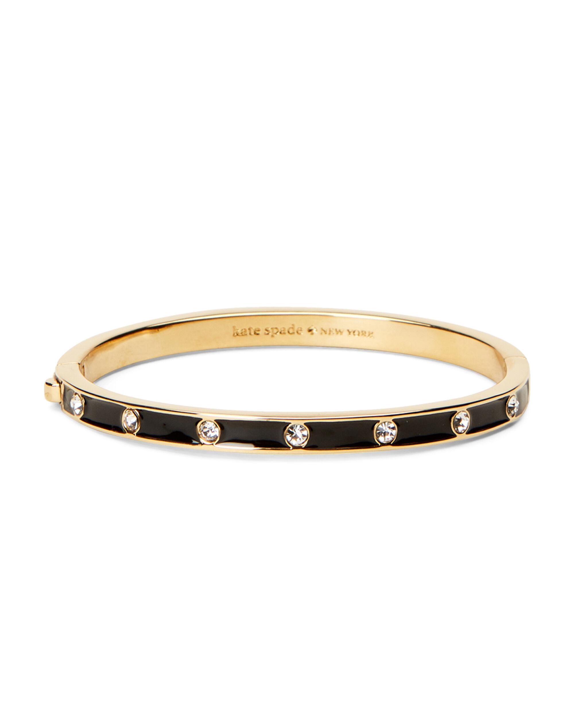 Kate Spade Goldtone & Black Set In Stone Bangle in Metallic Lyst