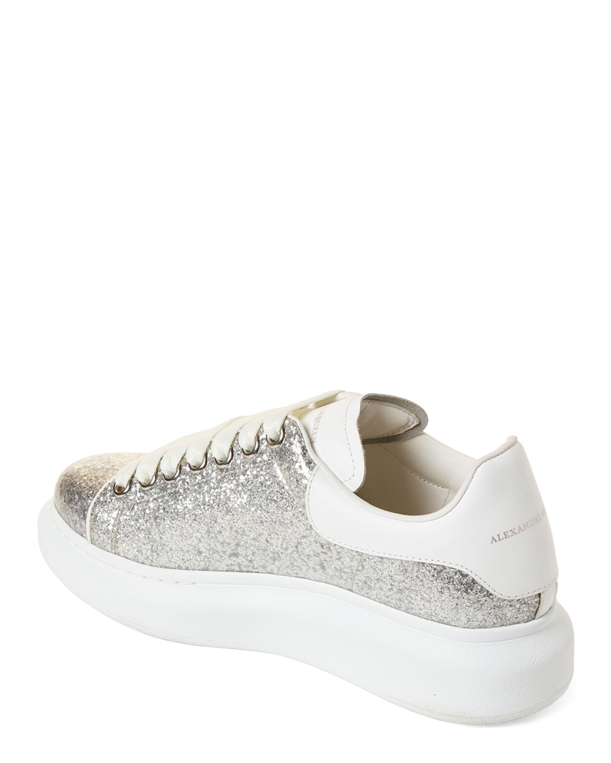 alexander mcqueen white platform sneakers