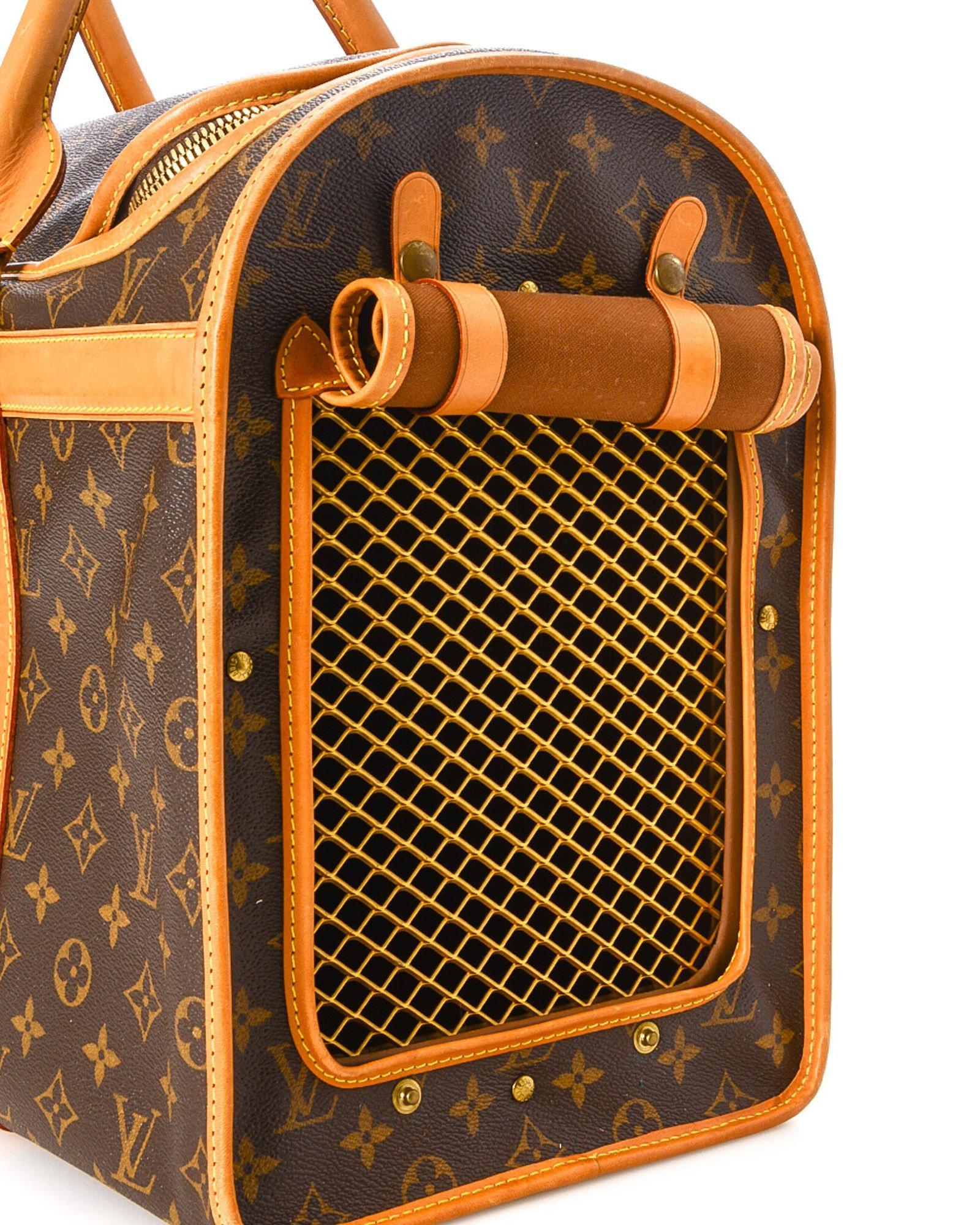 Louis Vuitton Monogram Sac Chien 40 Dog Carrier Pet Travel Bag