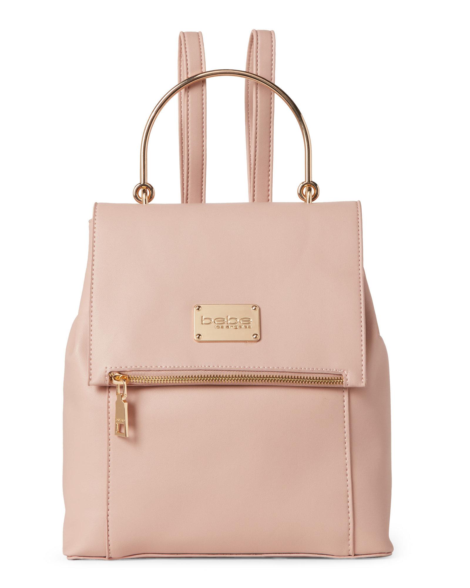 bebe pink backpack