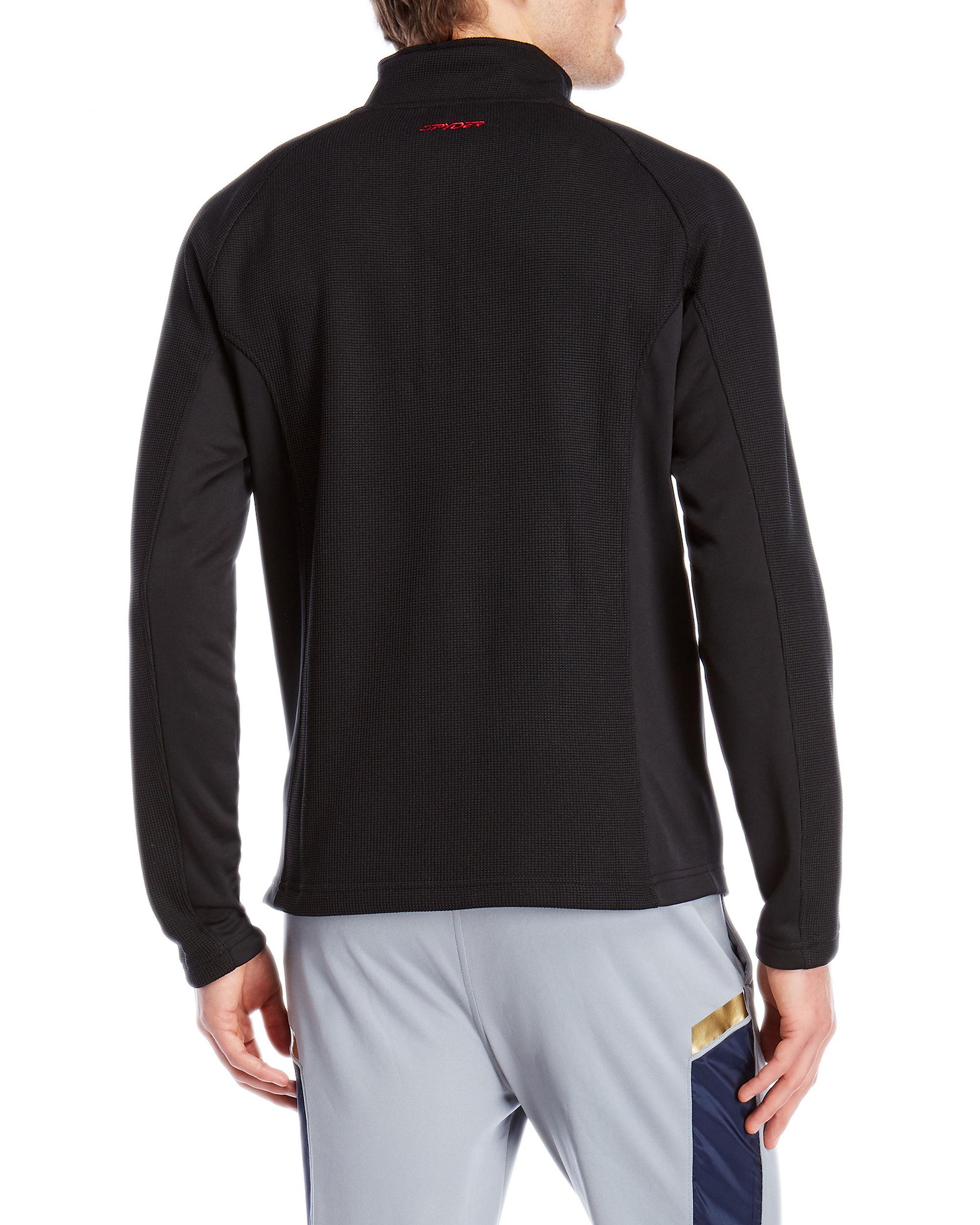 Download Spyder Bonded Fleece Quarter-zip Pullover in Black for Men ...