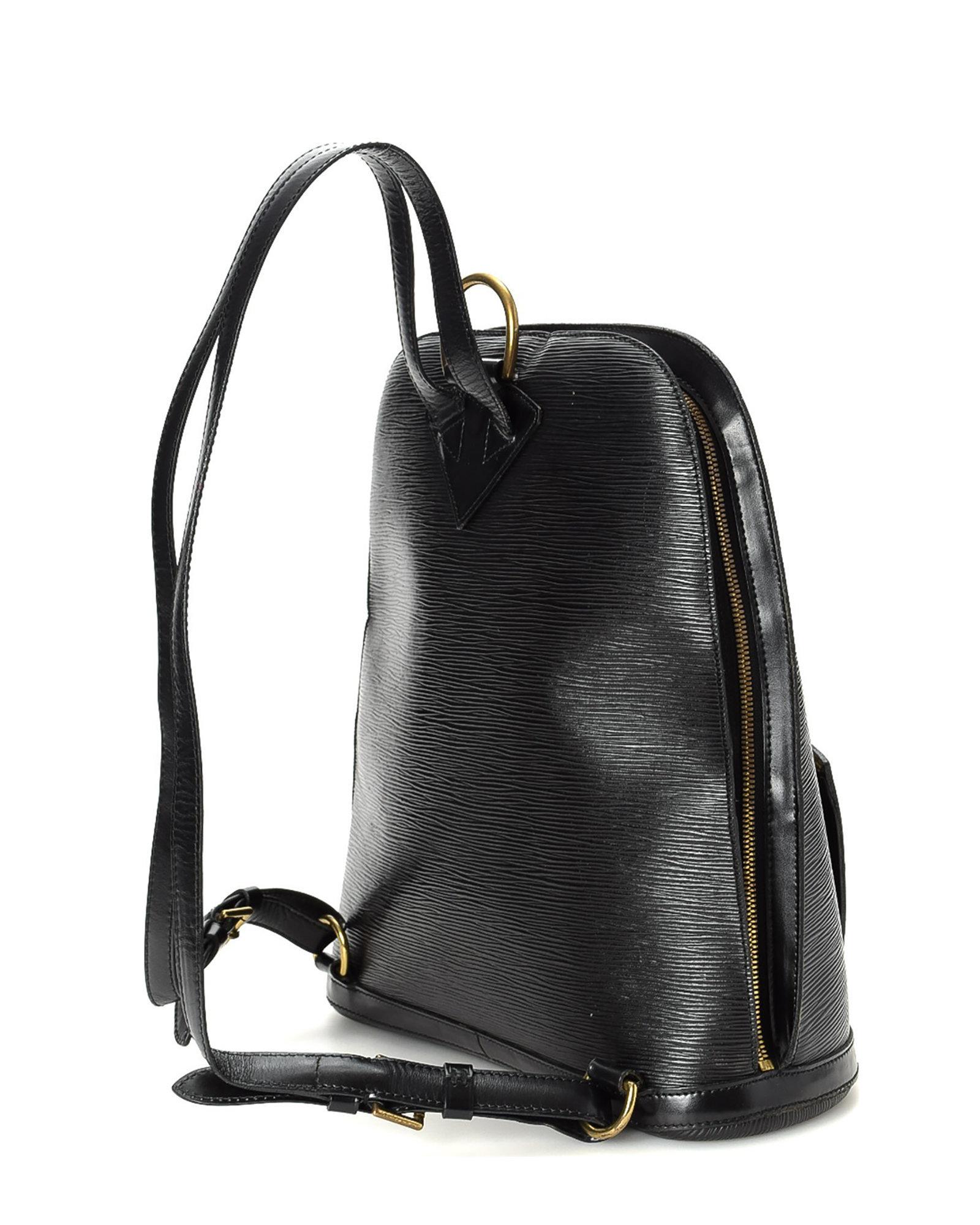 Louis Vuitton Leather Backpack - Vintage in Black - Lyst