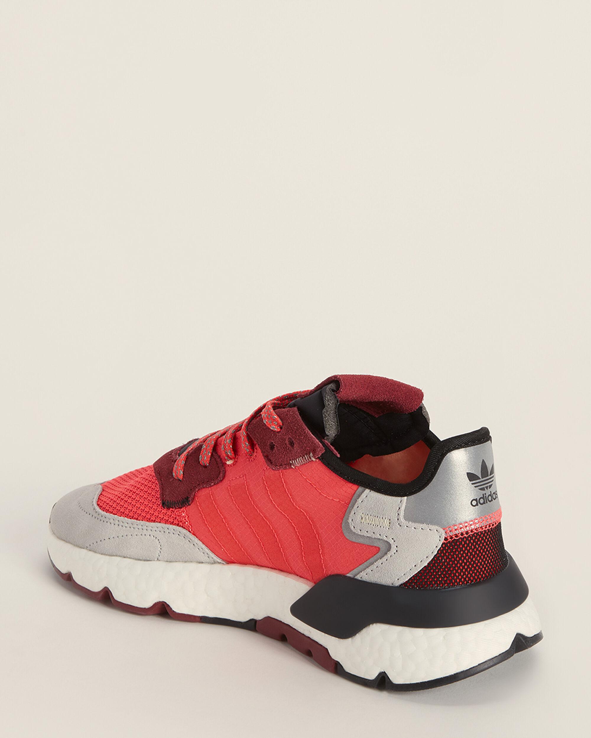 Adidas Suede Shock Red Grey Nite Jogger Low Top Sneakers For Men