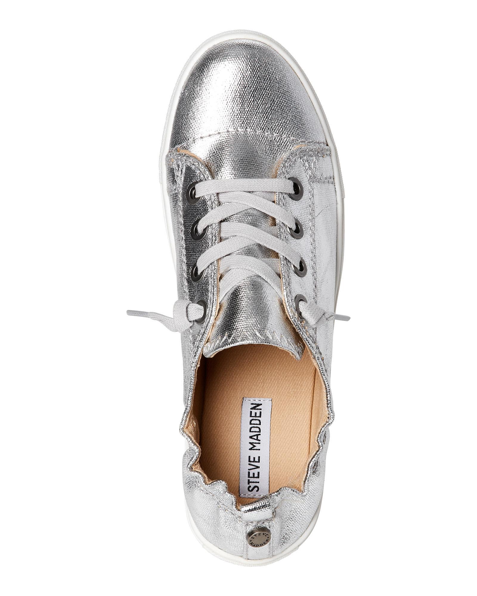 steve madden sneakers silver