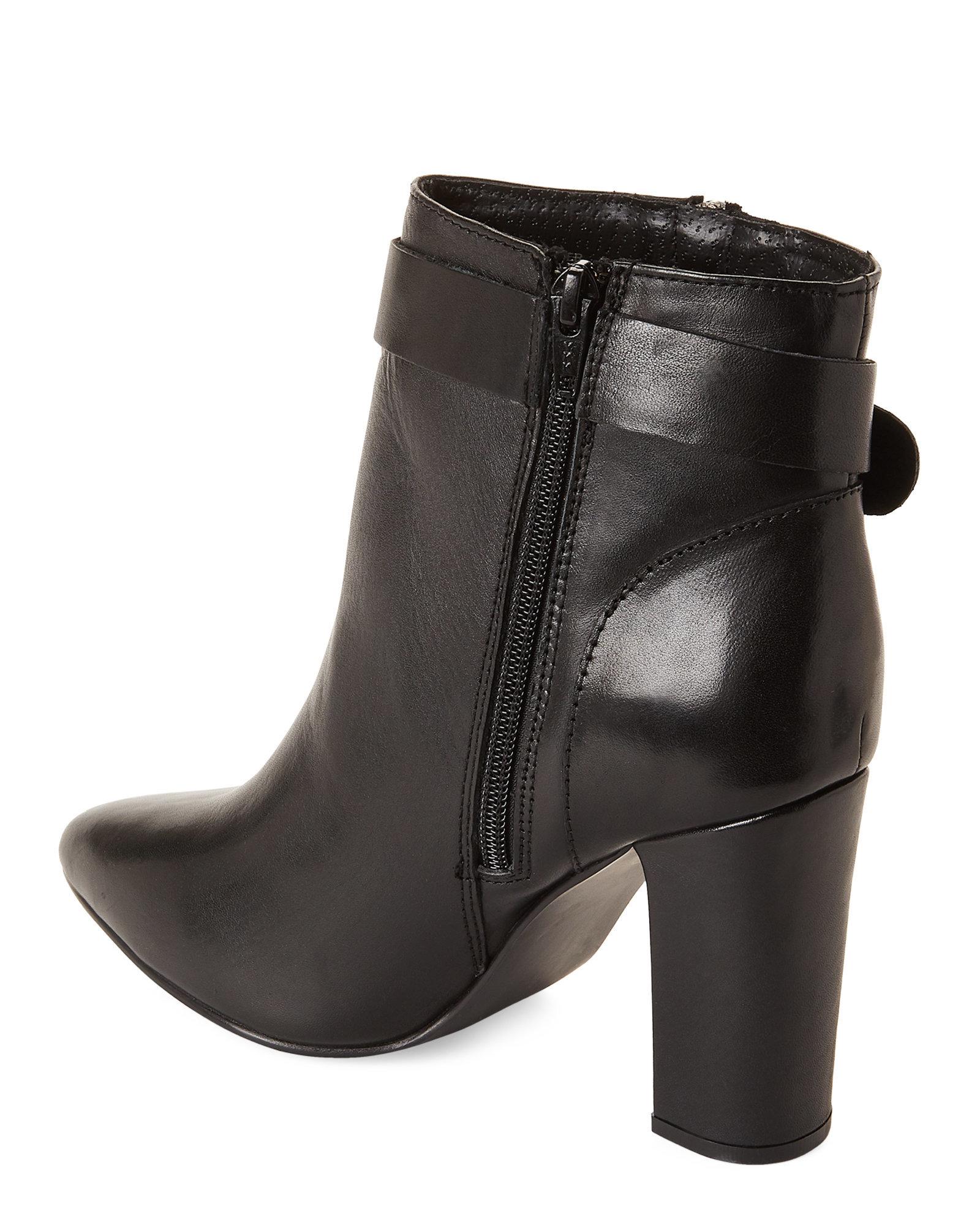 steve madden black booties with zipper