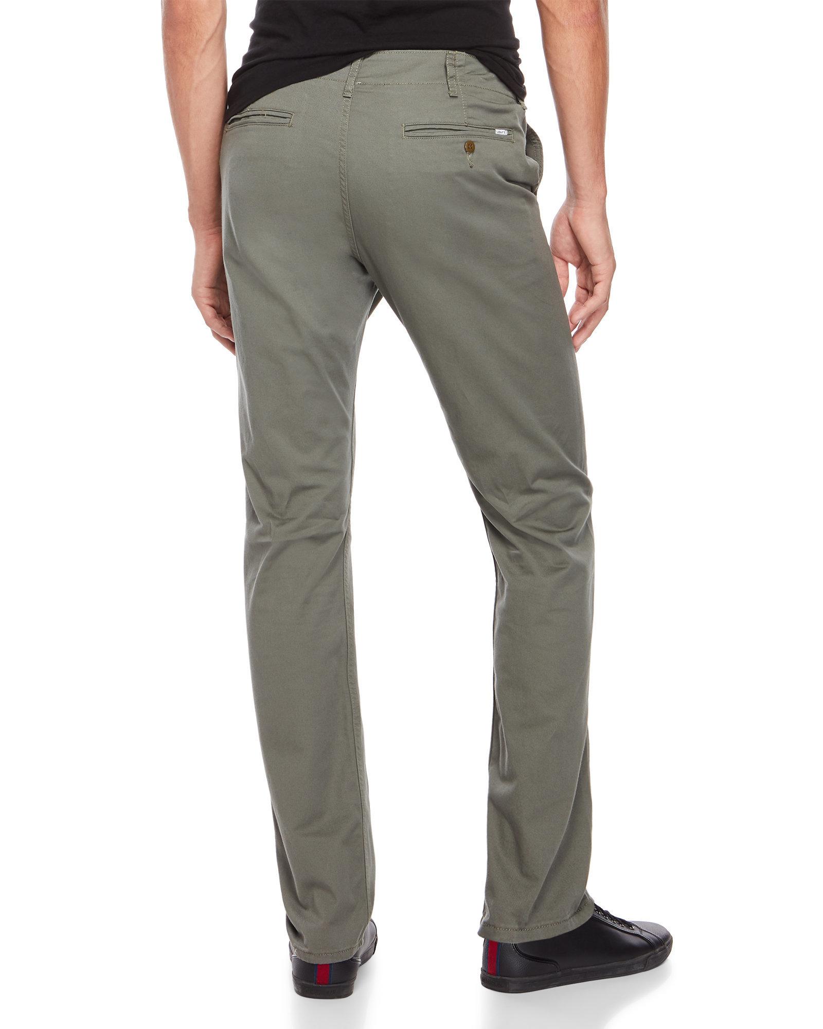Levi's Cotton 502 Twill Chino Pants in Green for Men - Lyst
