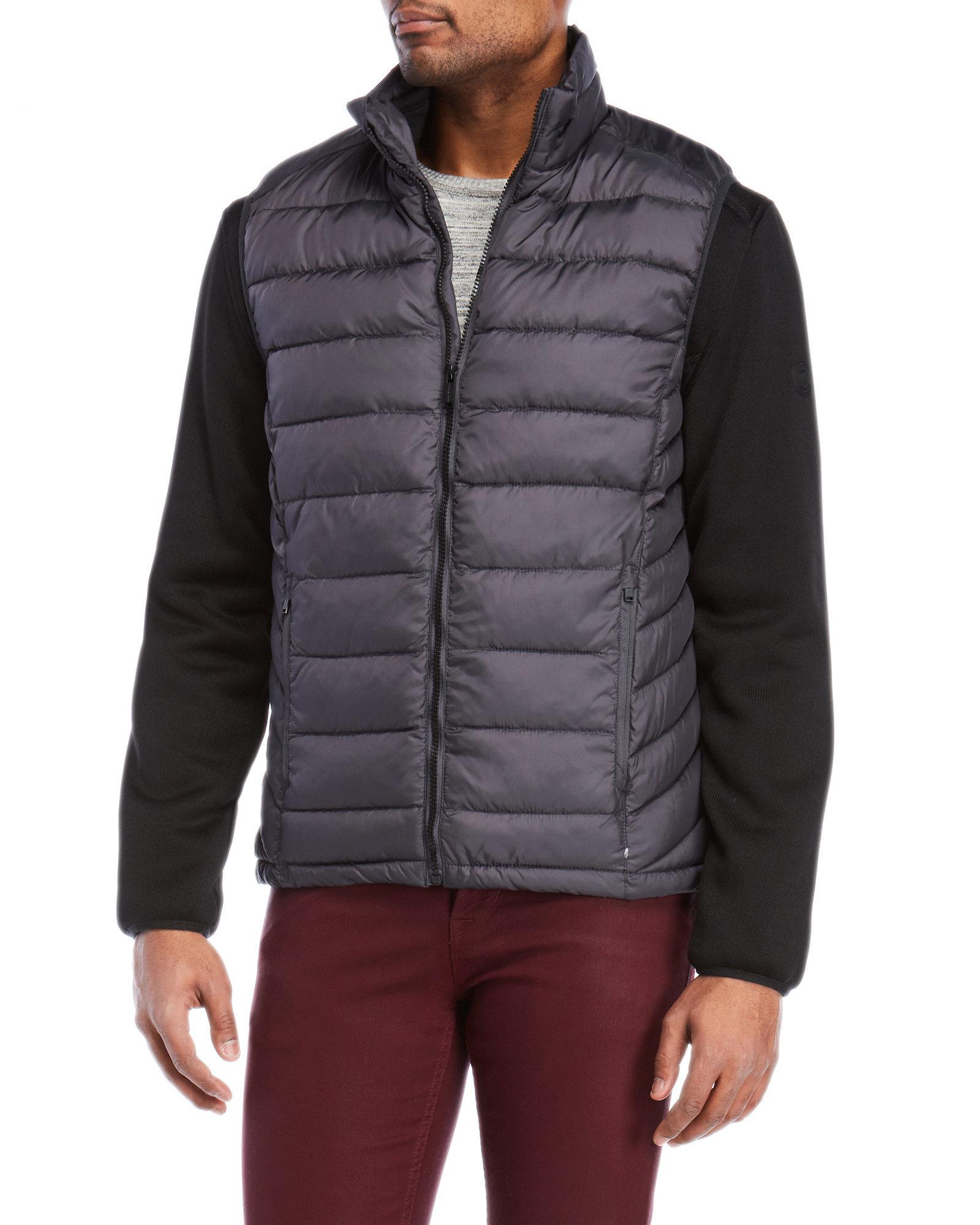 Download Michael Kors Synthetic Hybrid Softshell Down Jacket for ...