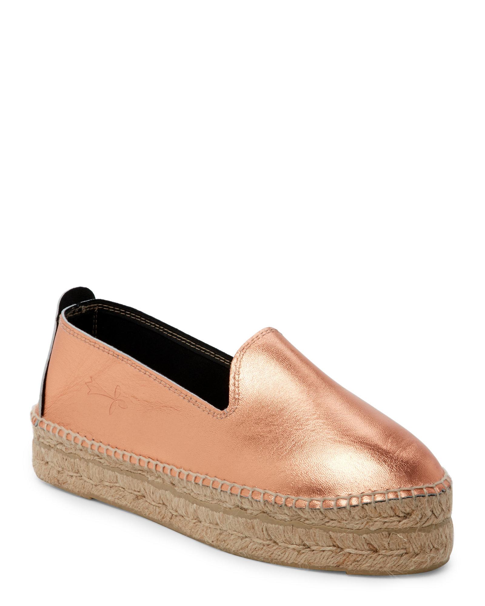 platform espadrilles gold