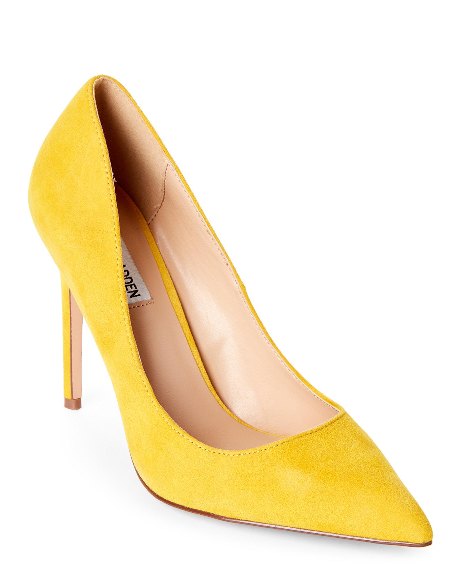 steve madden yellow pumps