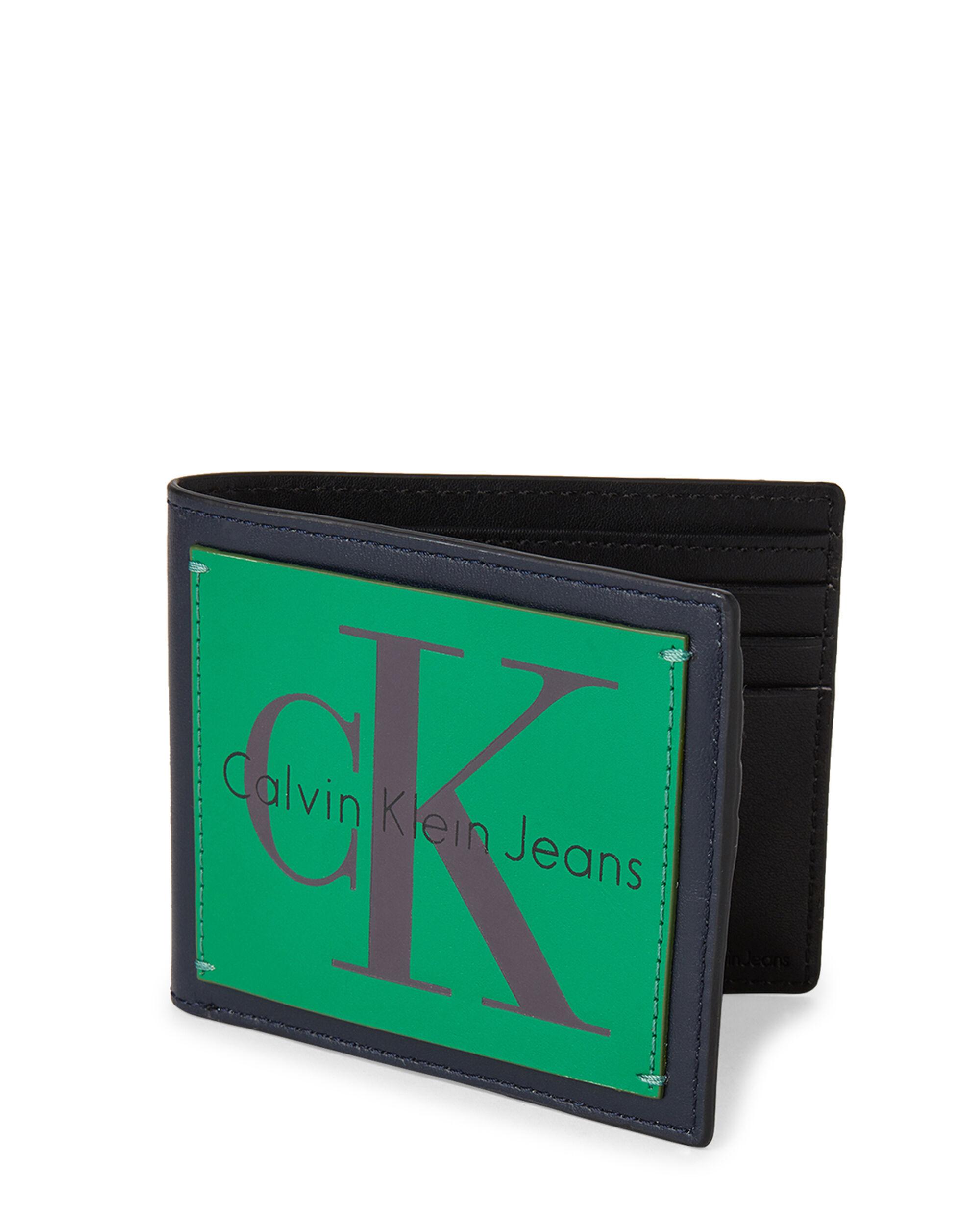 Calvin Klein Leather Patch Bifold Wallet in Navy (Blue) for Men Lyst