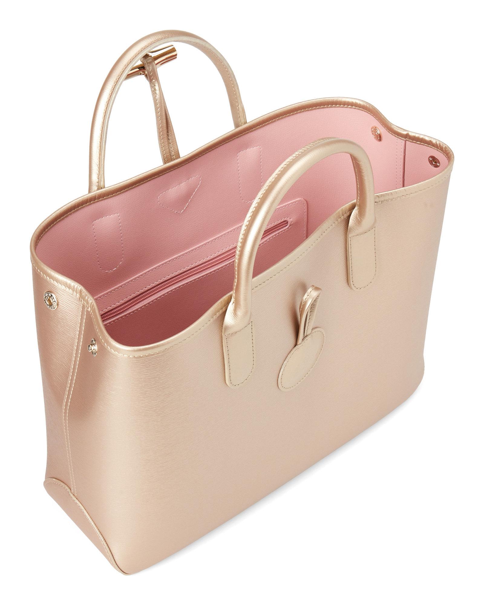 longchamp gold tote