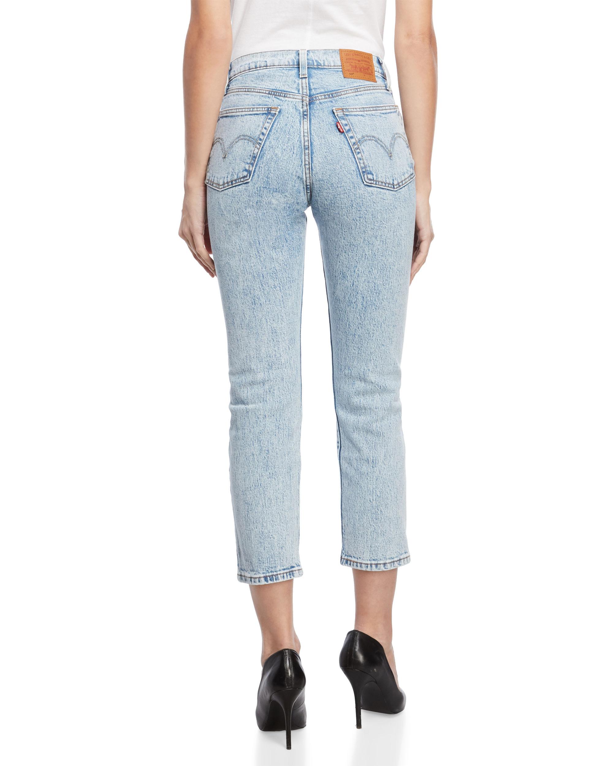 levi's 501 crop stone throw