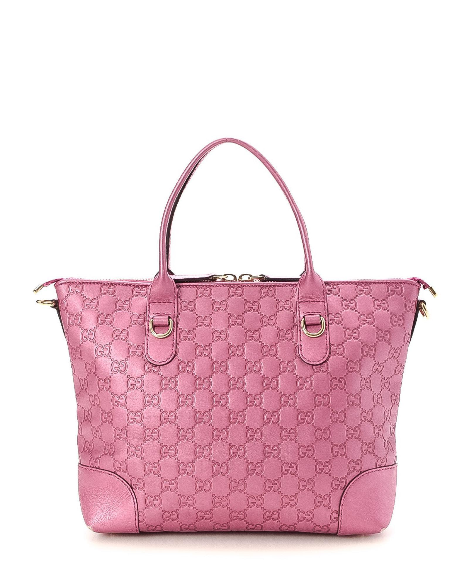 Gucci Leather Two-way Tote Bag - Vintage in Pink - Lyst