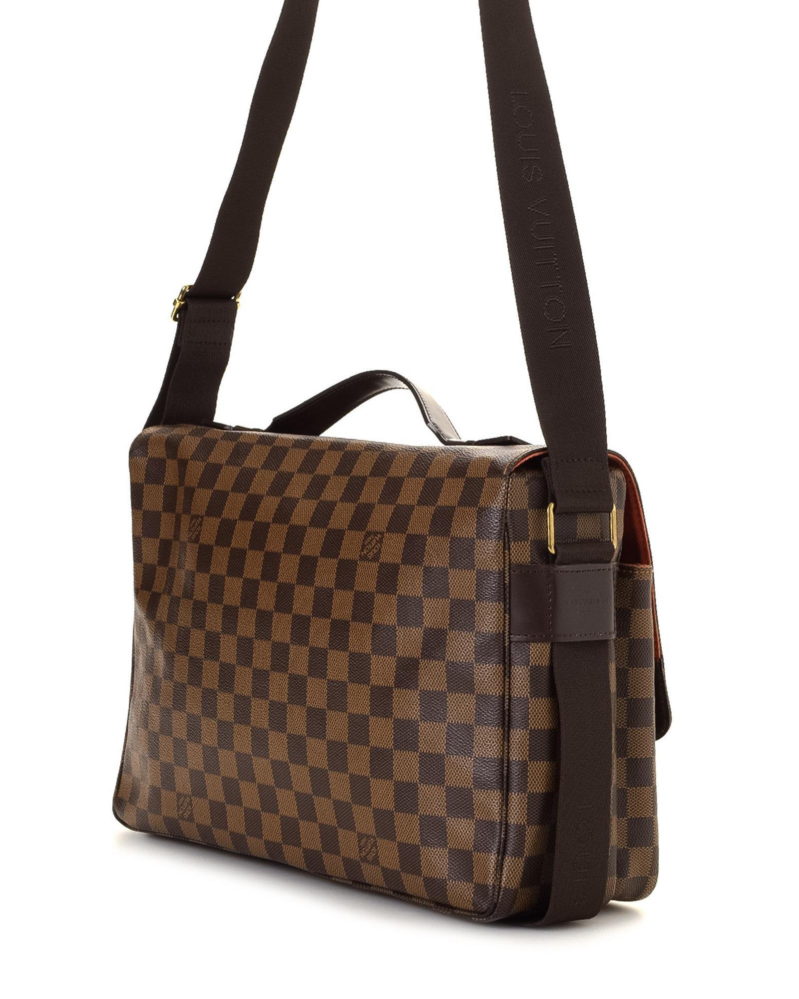 Louis Vuitton Canvas Damier Ebene Broadway Messenger Bag - Vintage in Brown for Men - Lyst