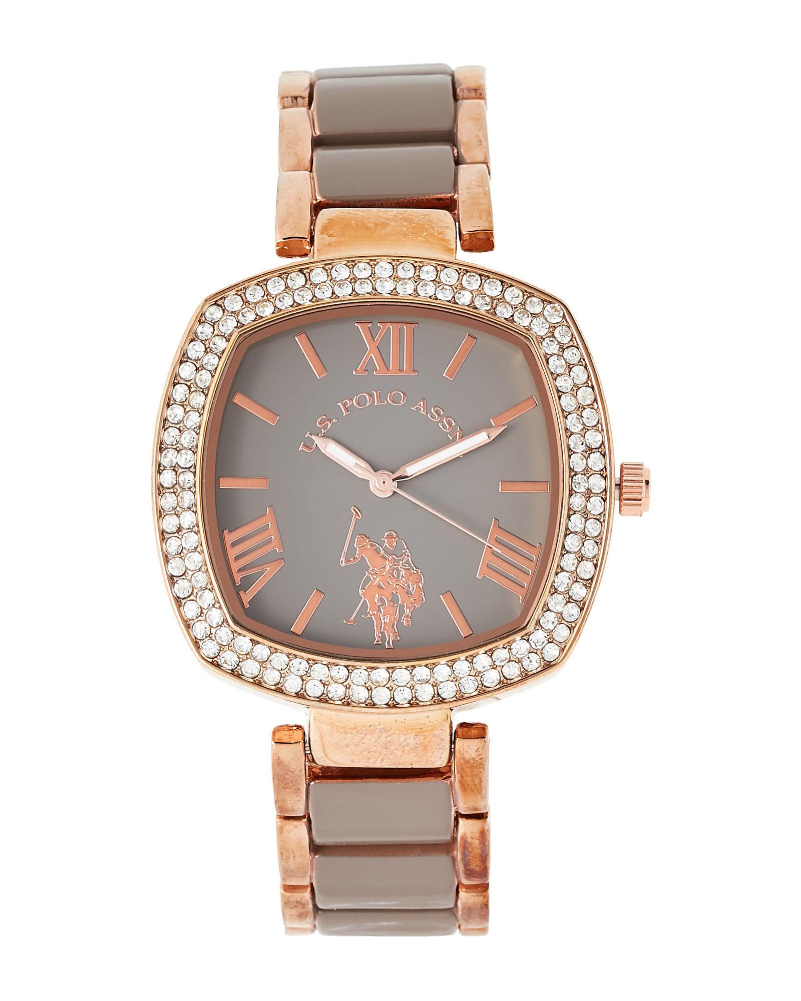 us polo assn watch rose gold