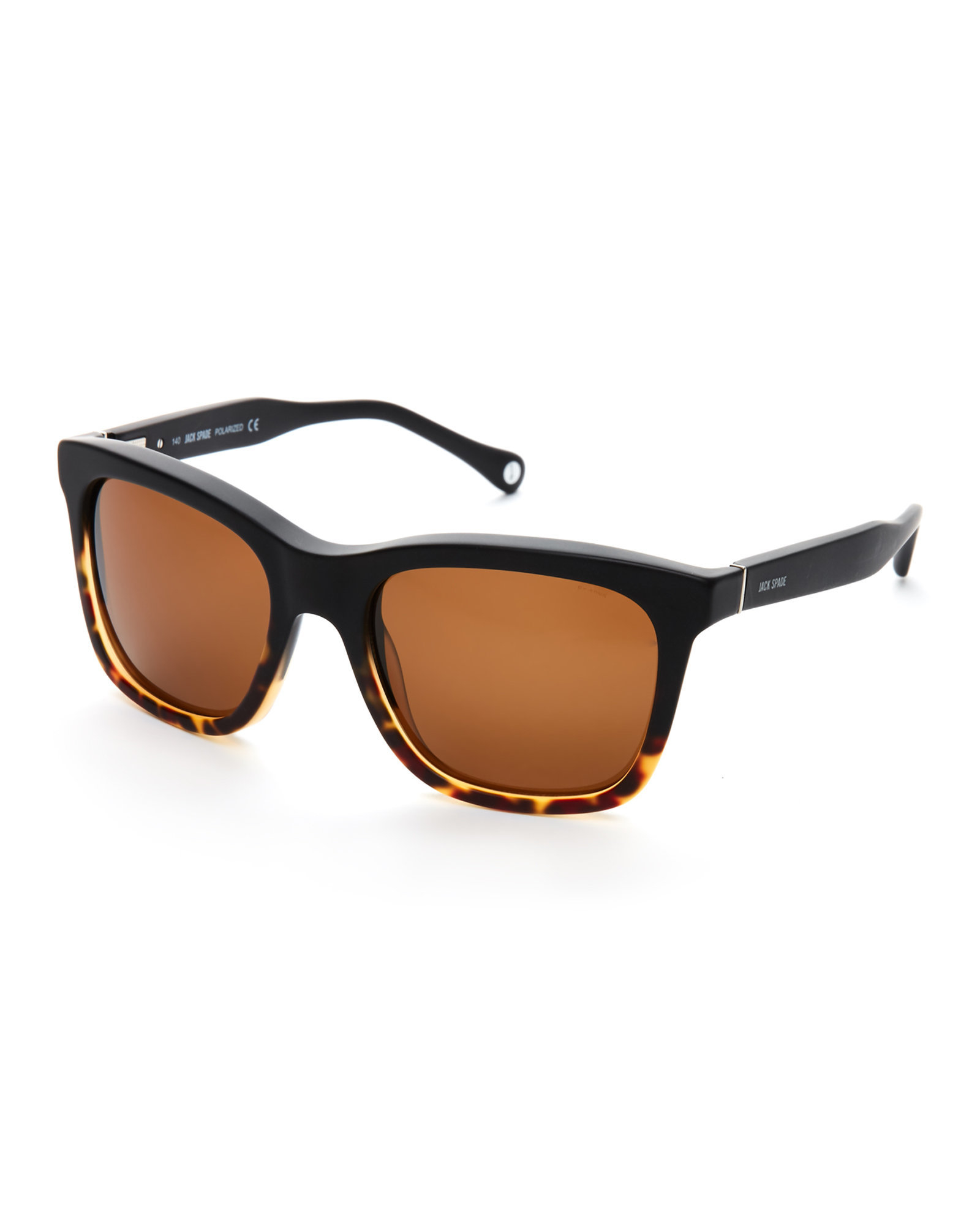 Jack spade TortoiseshellLook Fade Wagner Wayfarer Sunglasses in Black