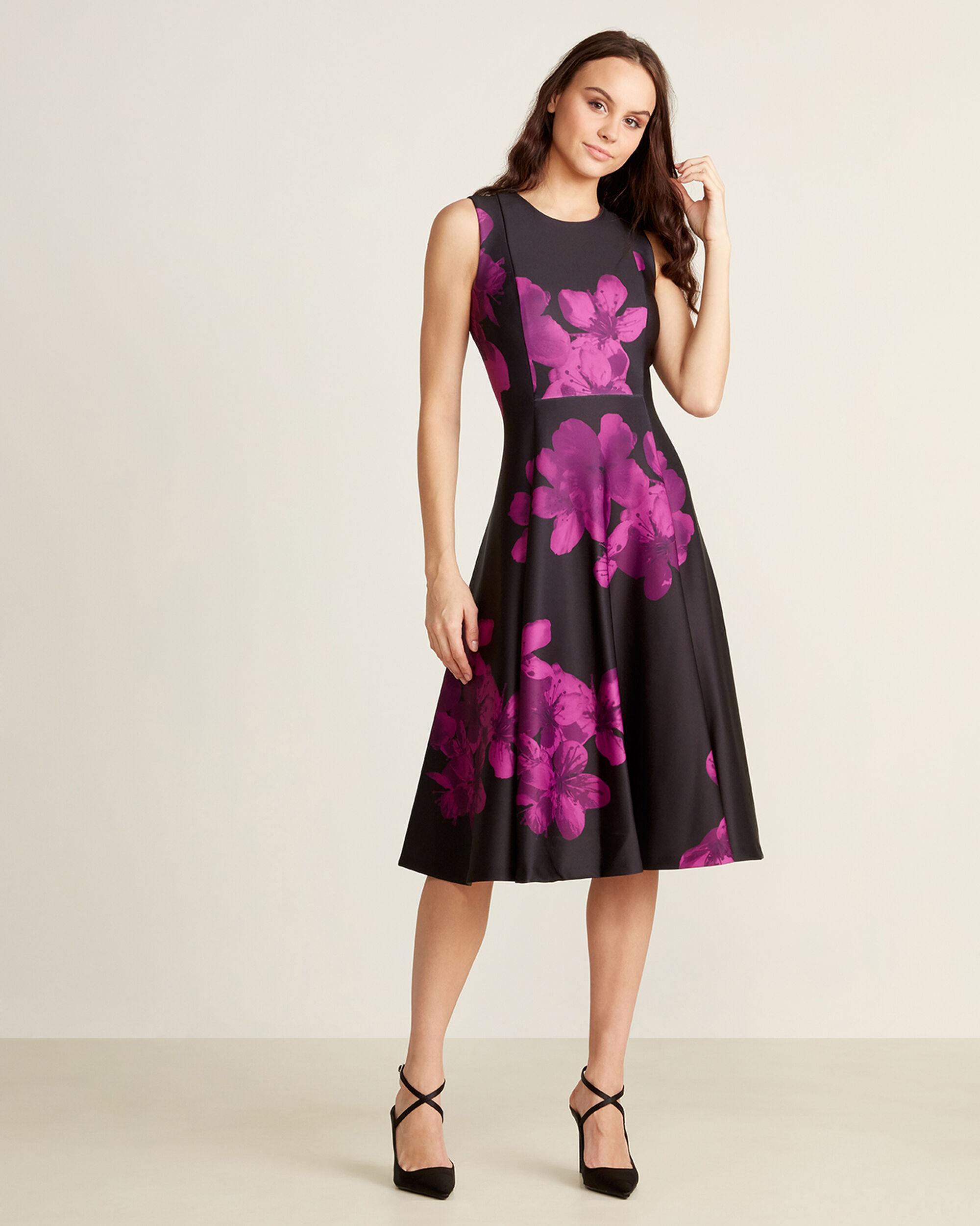 calvin klein purple floral dress