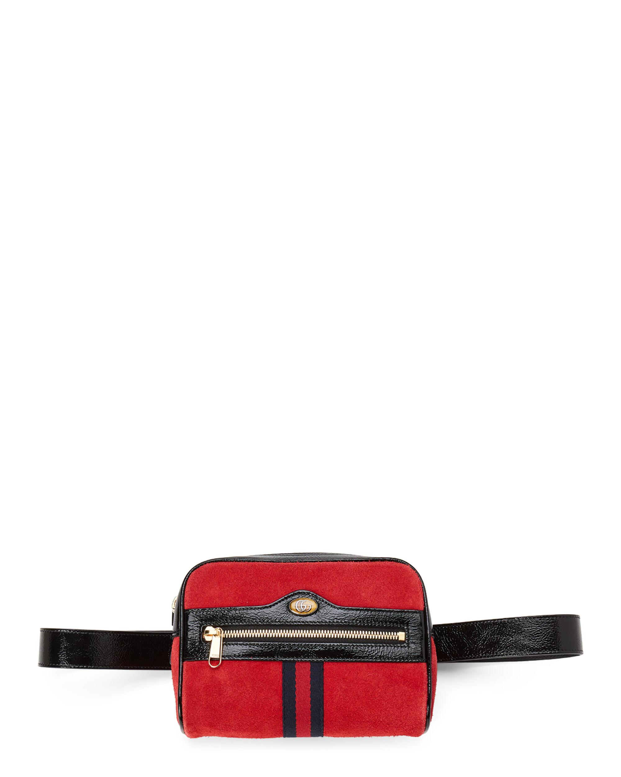 Gucci Red Ophidia Suede Belt Bag - Lyst