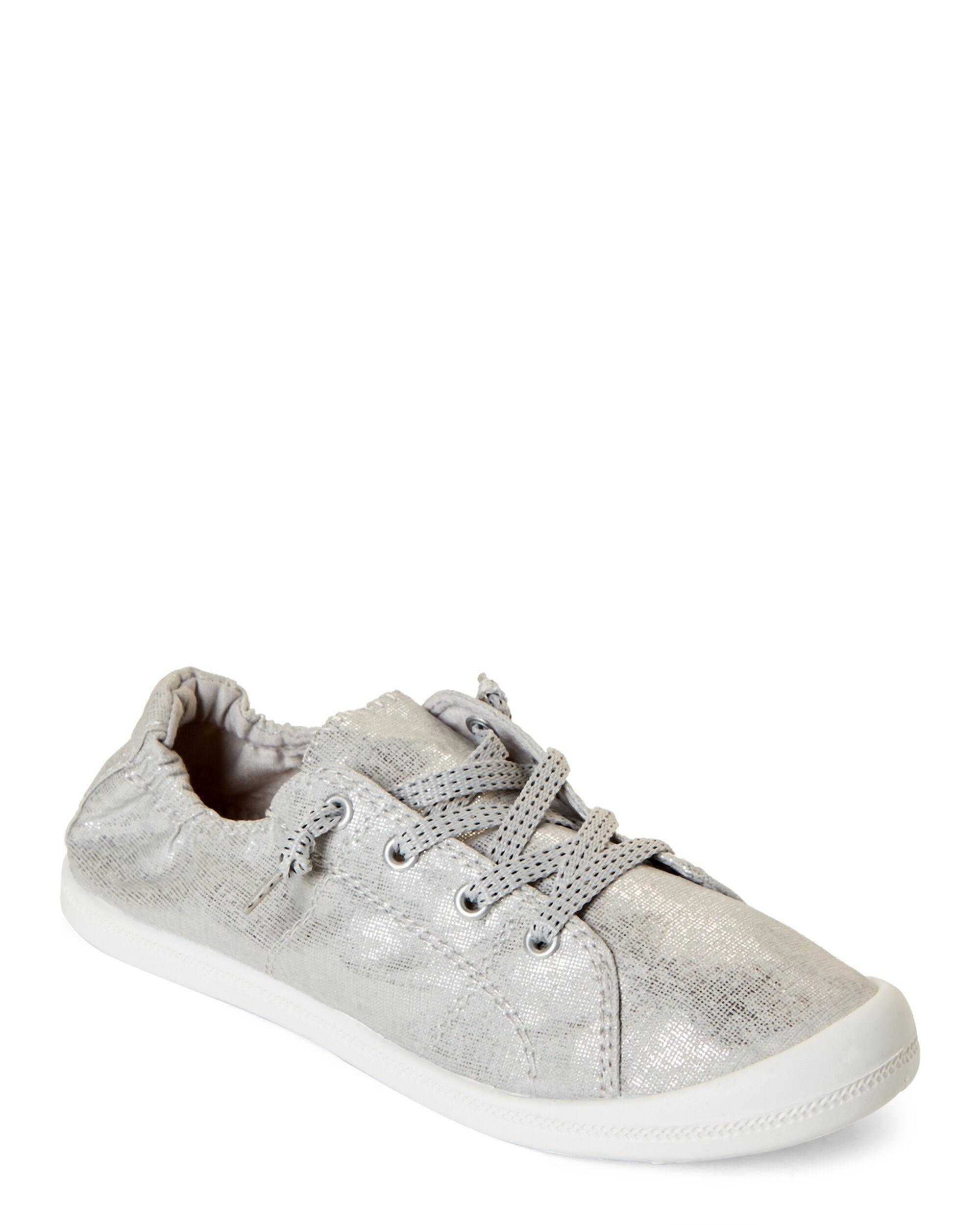 Madden Girl Canvas Silver Baailey Metallic Slip-on Sneakers - Lyst
