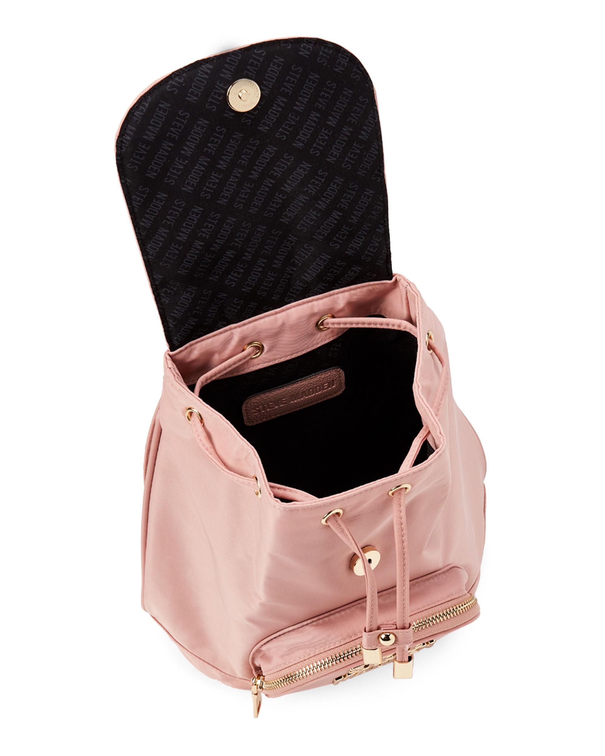 steve madden pink backpack purse