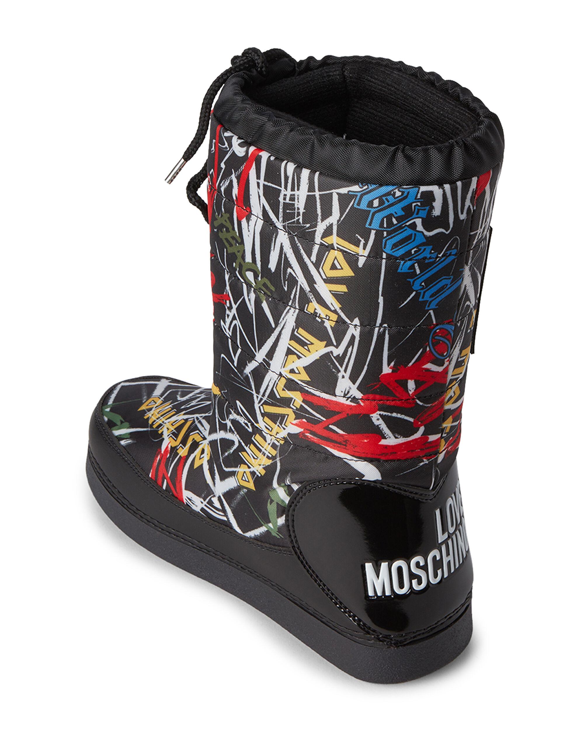 moschino graffiti boots