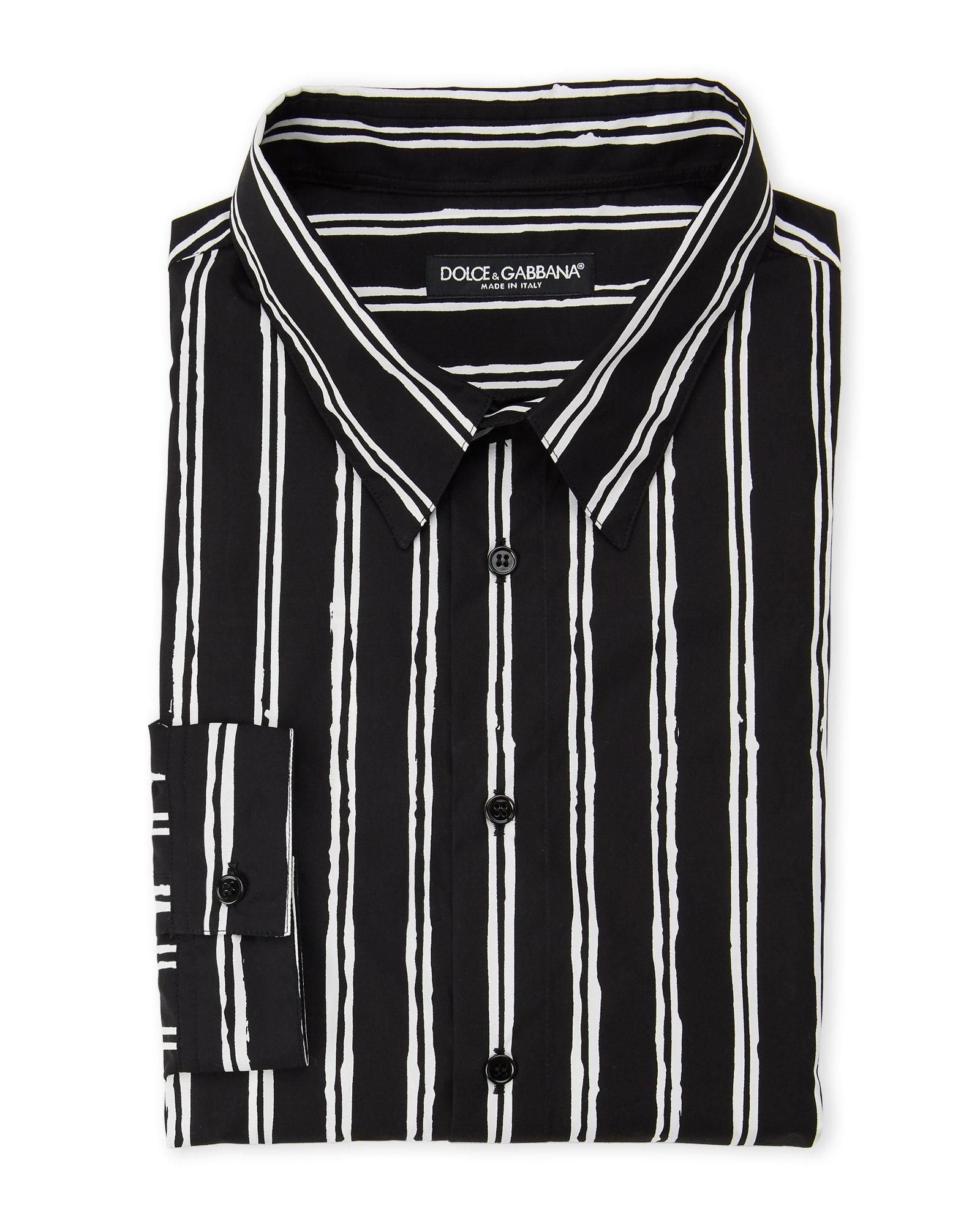 black striped dress shirt