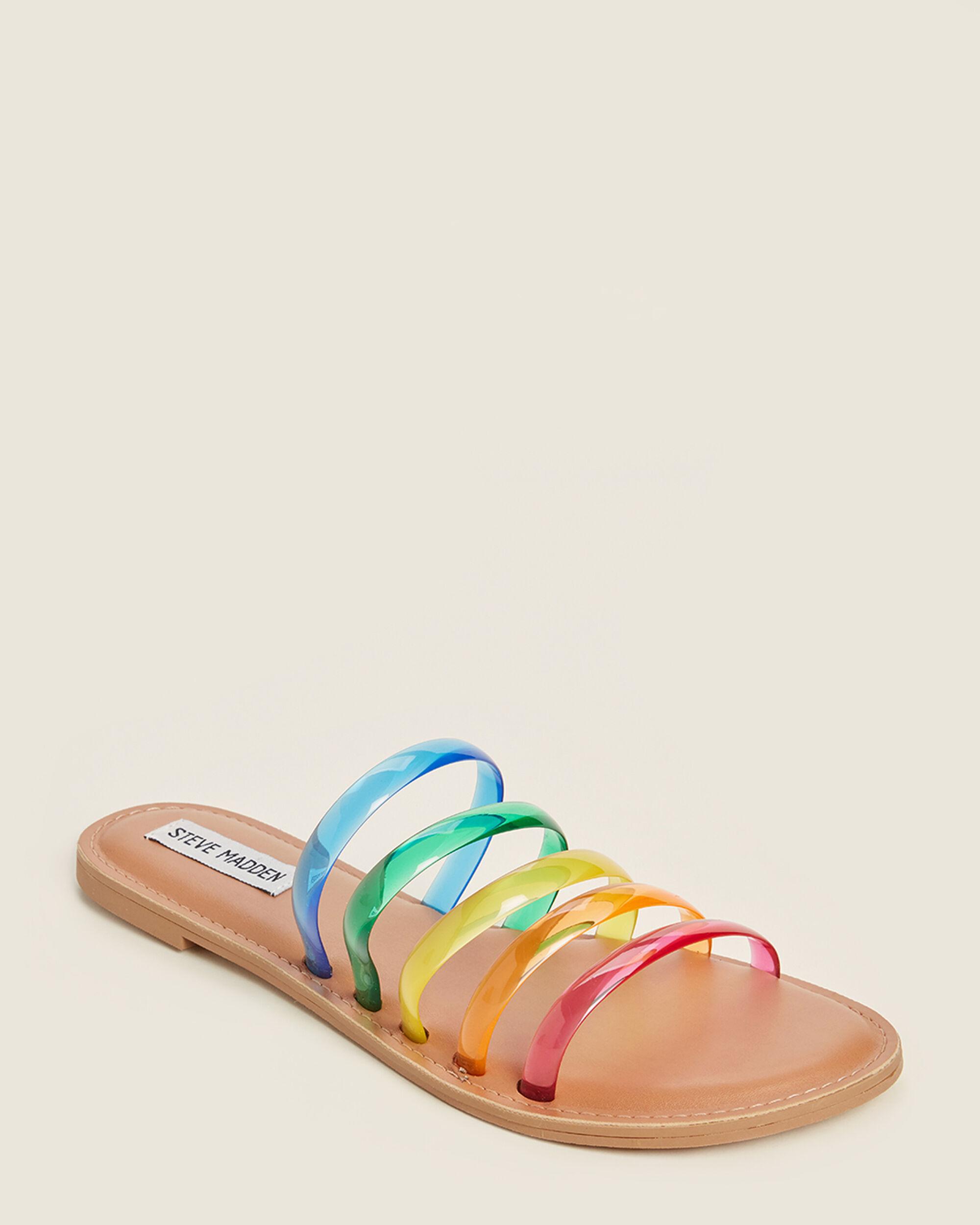 steve madden rainbow slides