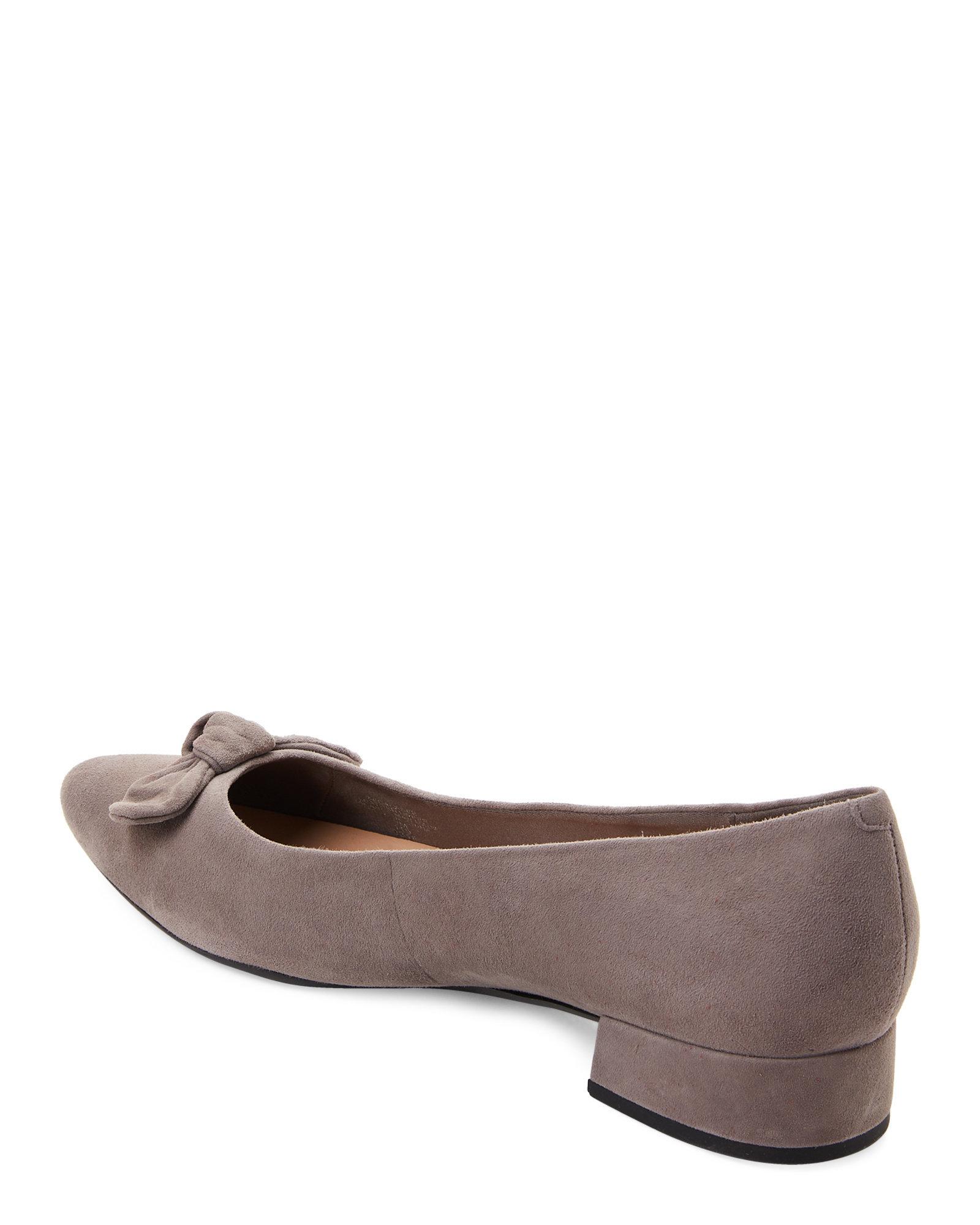 Easy Spirit Leather Calasee Low Heel Dress Shoes in Grey Suede (Gray