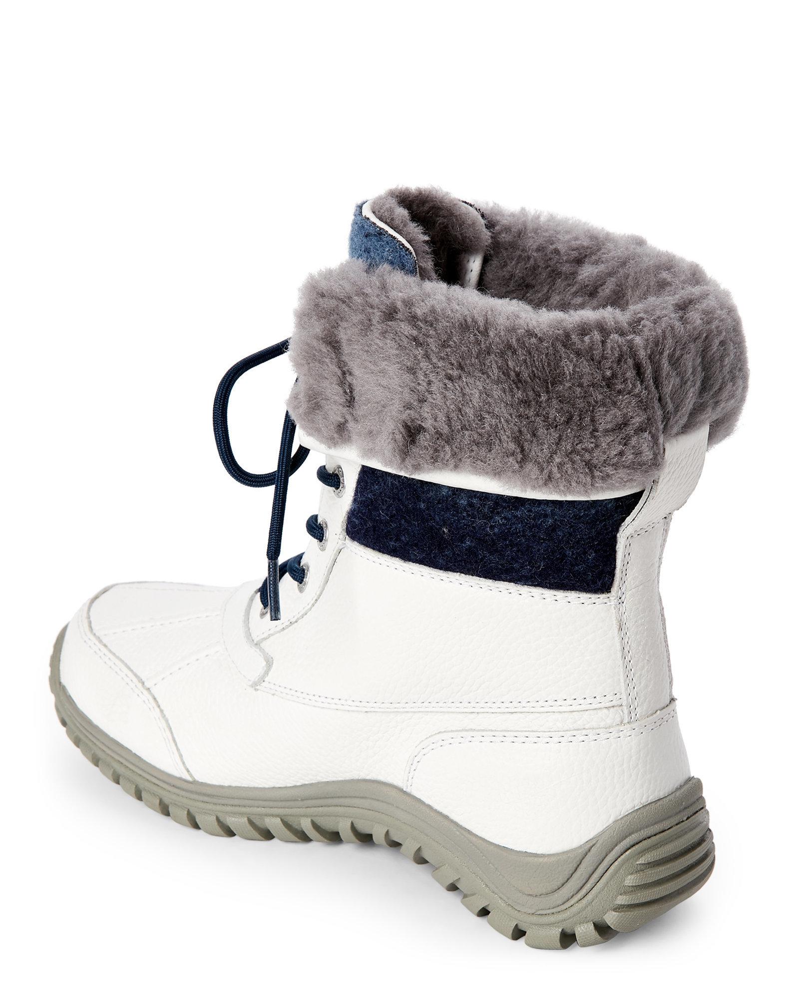 UGG Leather Adirondack Ii White Waterproof Ankle Boot - Lyst