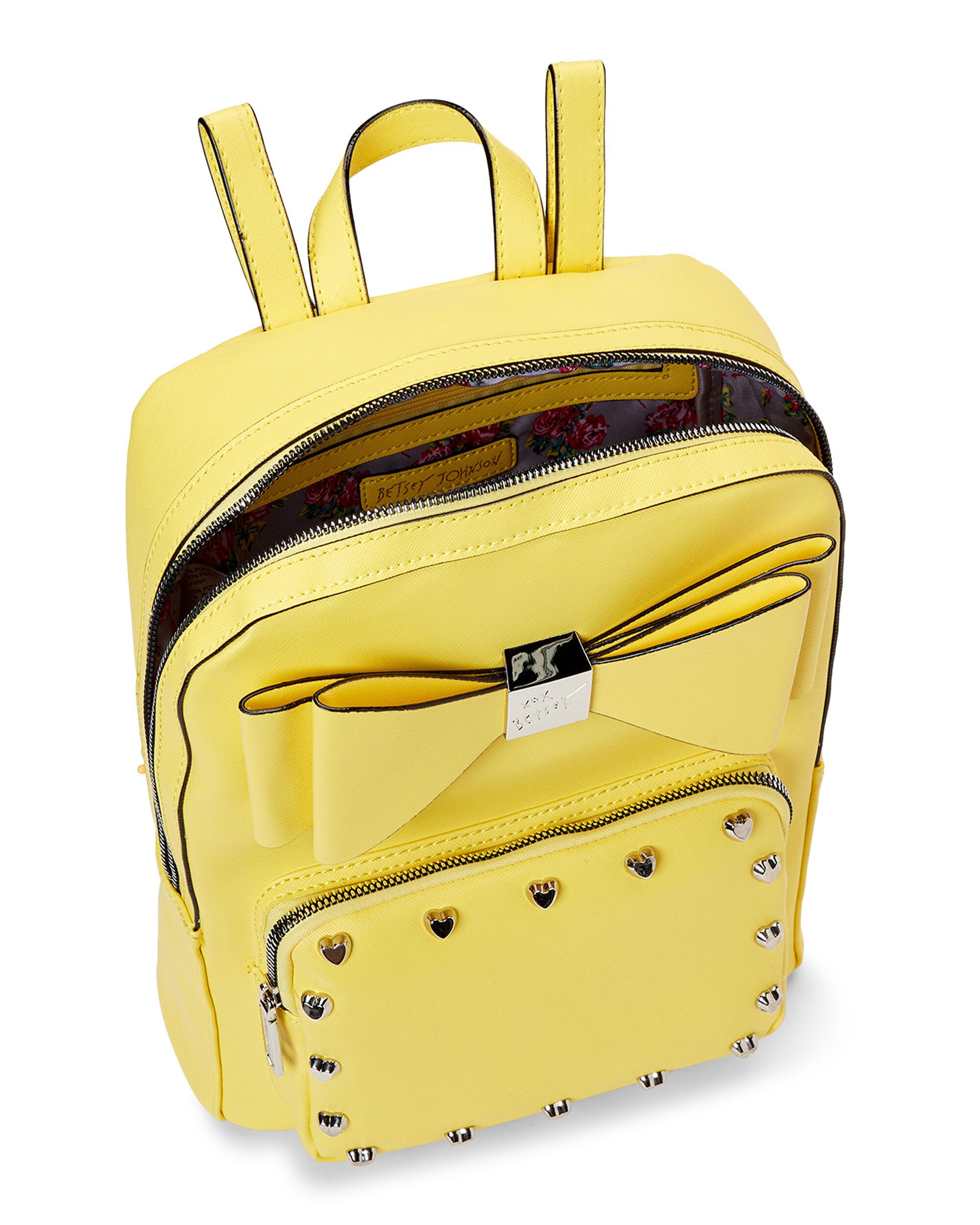 betsey johnson yellow backpack