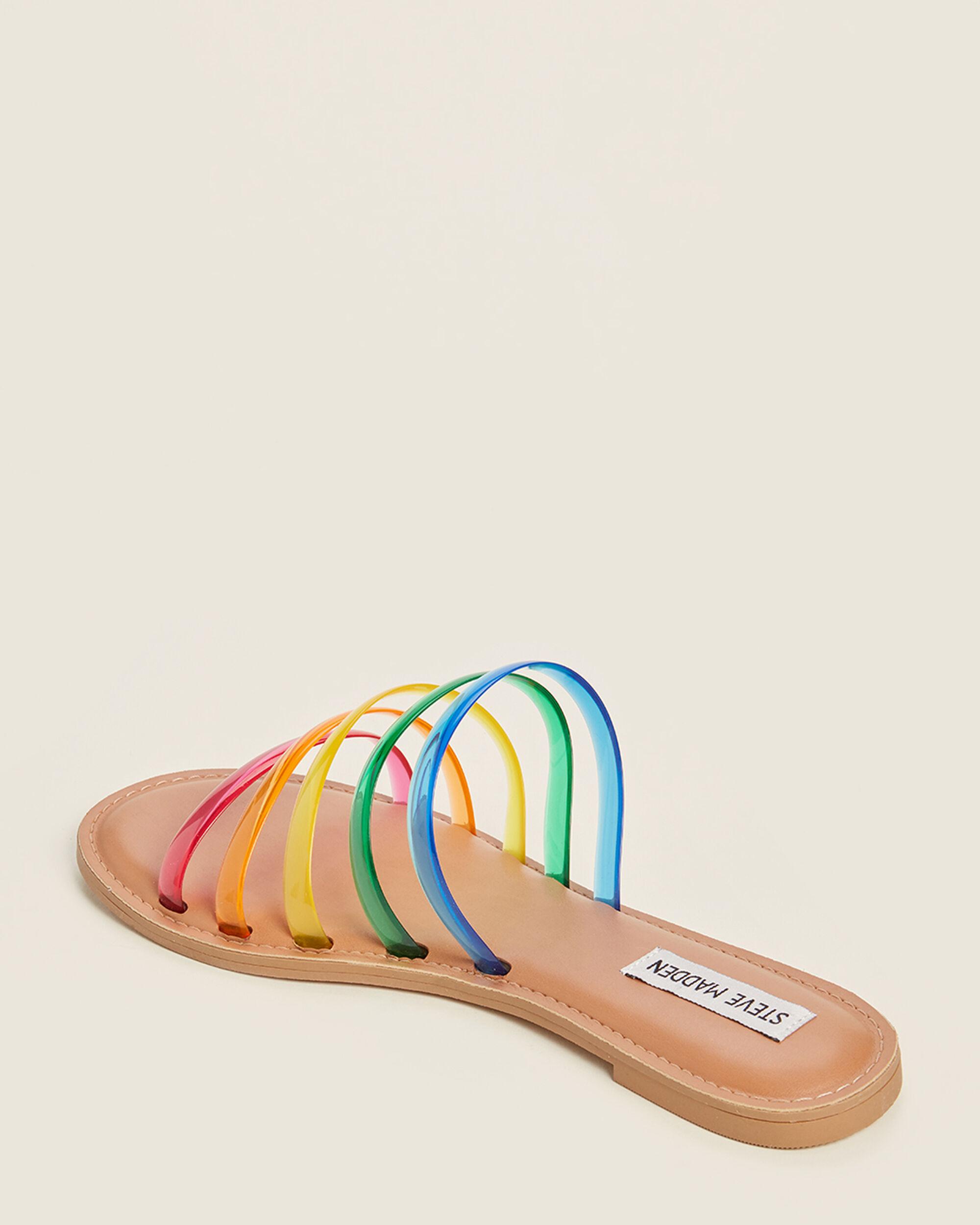 steve madden rainbow slides